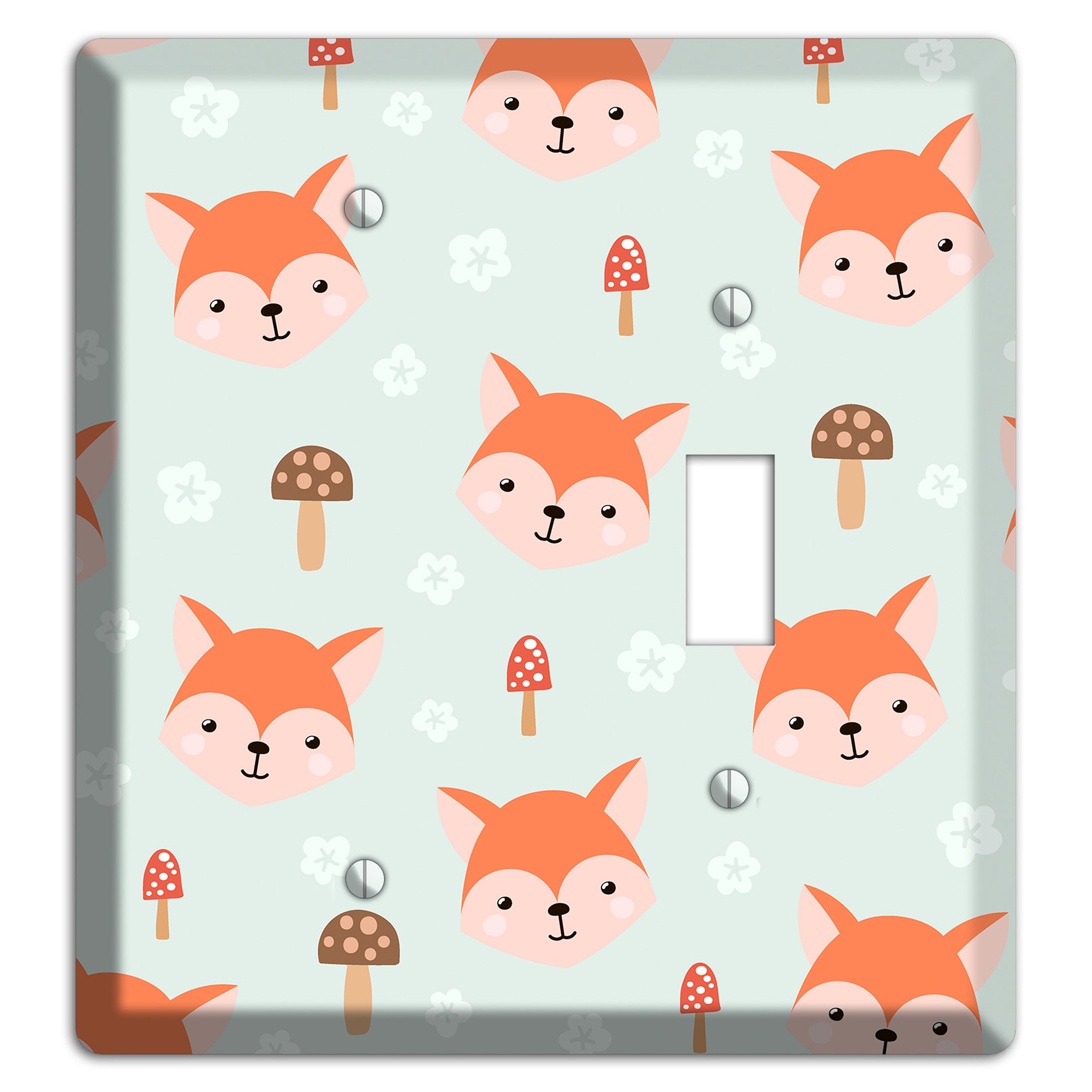 Fox & Fungi Friends Blank / Toggle Wallplate