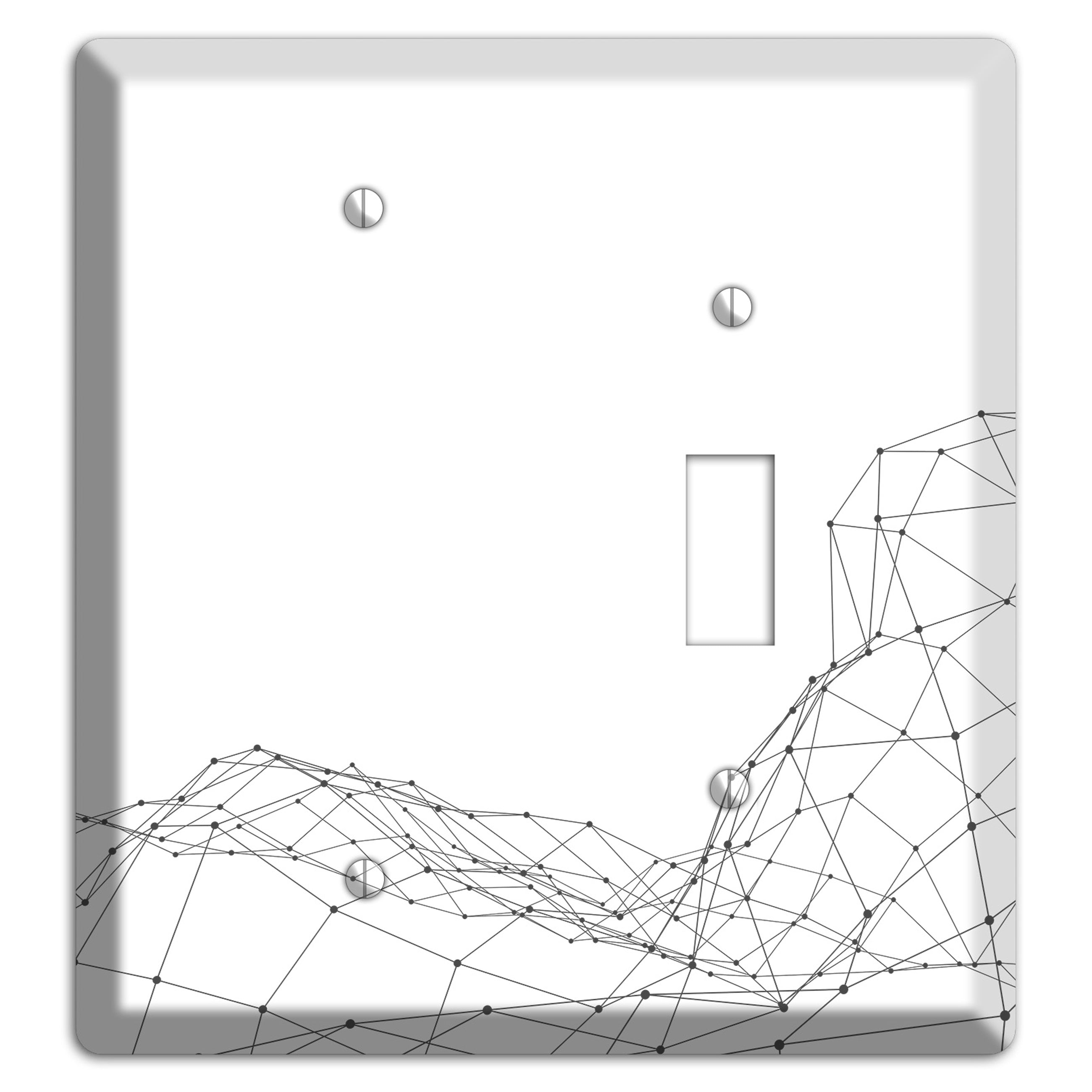 Lattice Wave Surge Blank / Toggle Wallplate