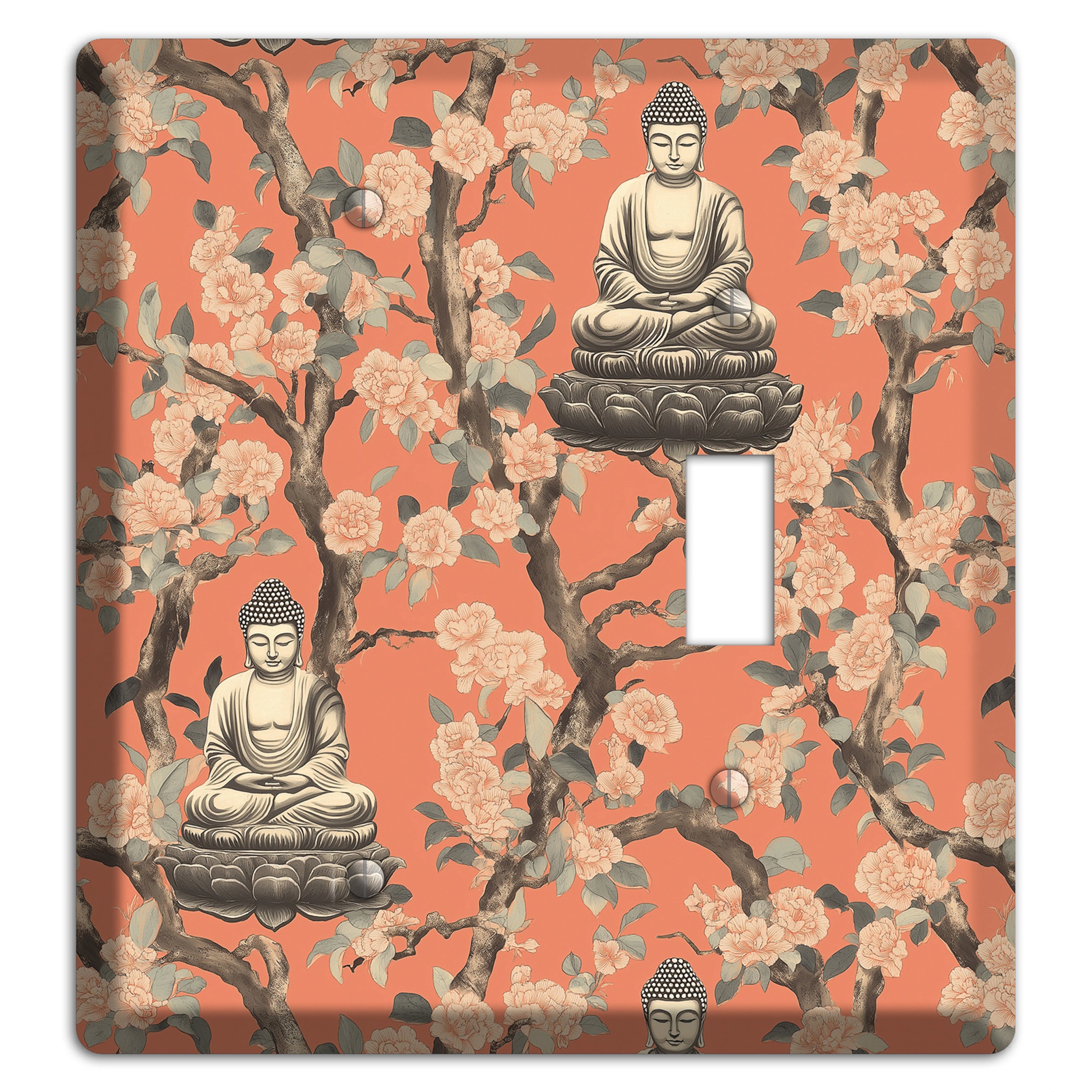 Lotus & Bough Blank / Toggle Wallplate
