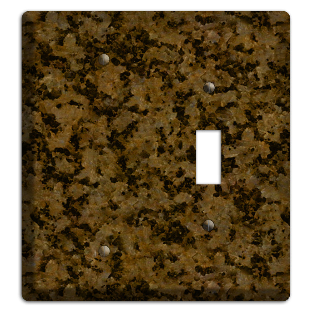 Tropic Brown Granite Blank / Toggle Wallplate