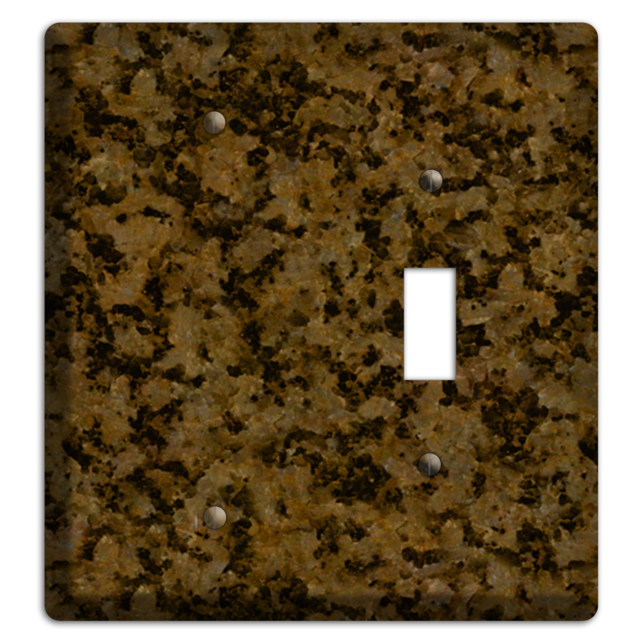 Tropic Brown Granite Blank / Toggle Wallplate