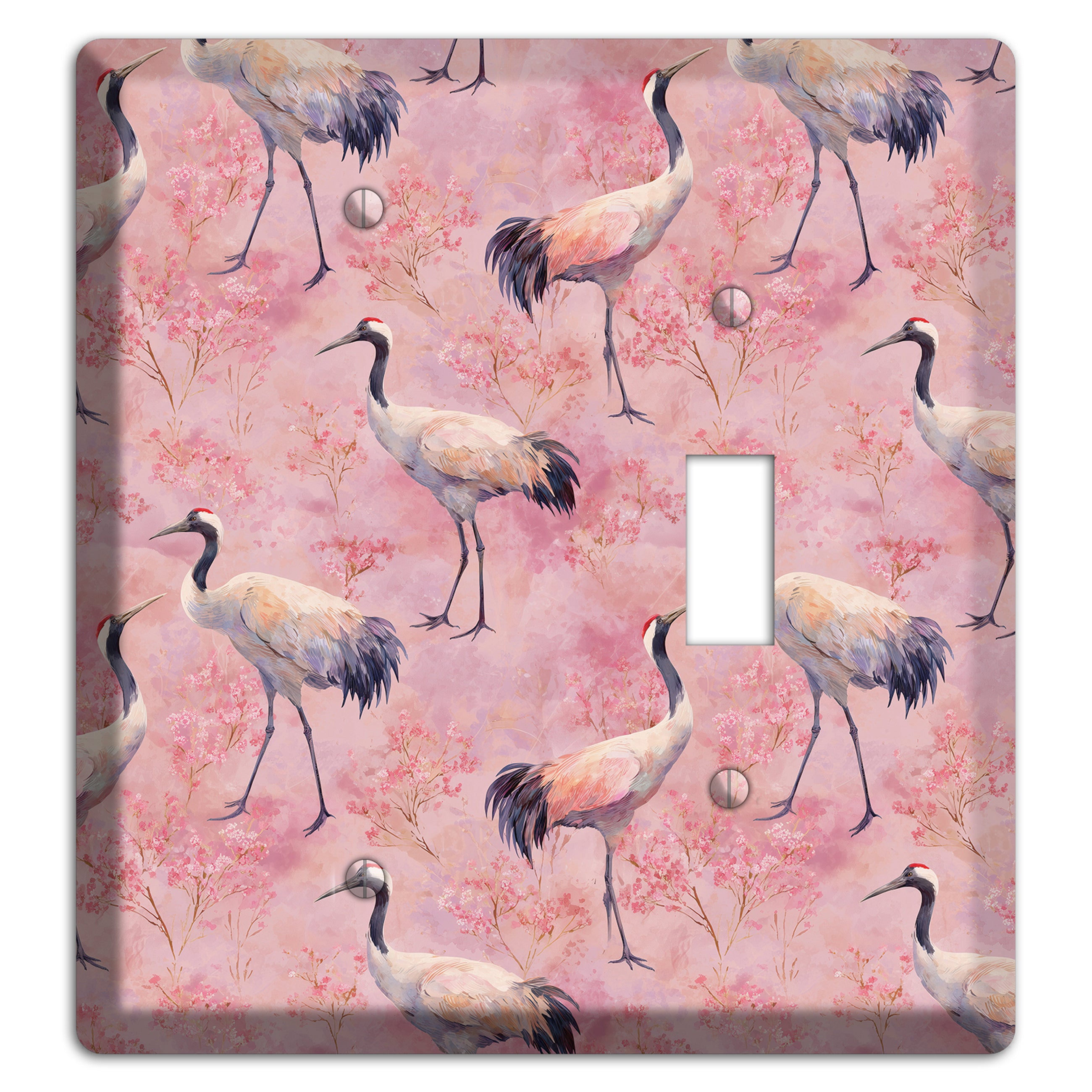 Blush Crane Reverie Blank / Toggle Wallplate