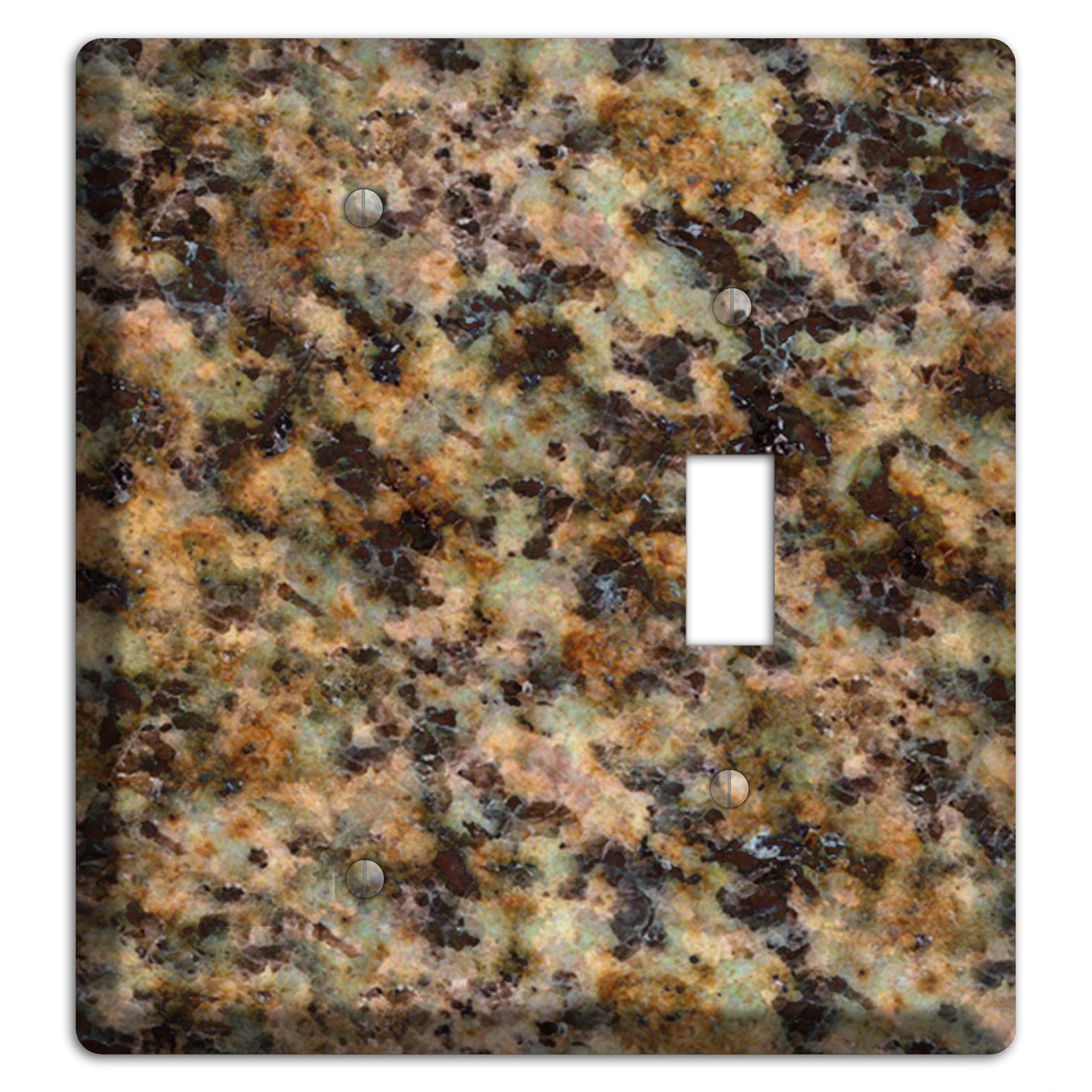 Verde Butterfly Granite Blank / Toggle Wallplate