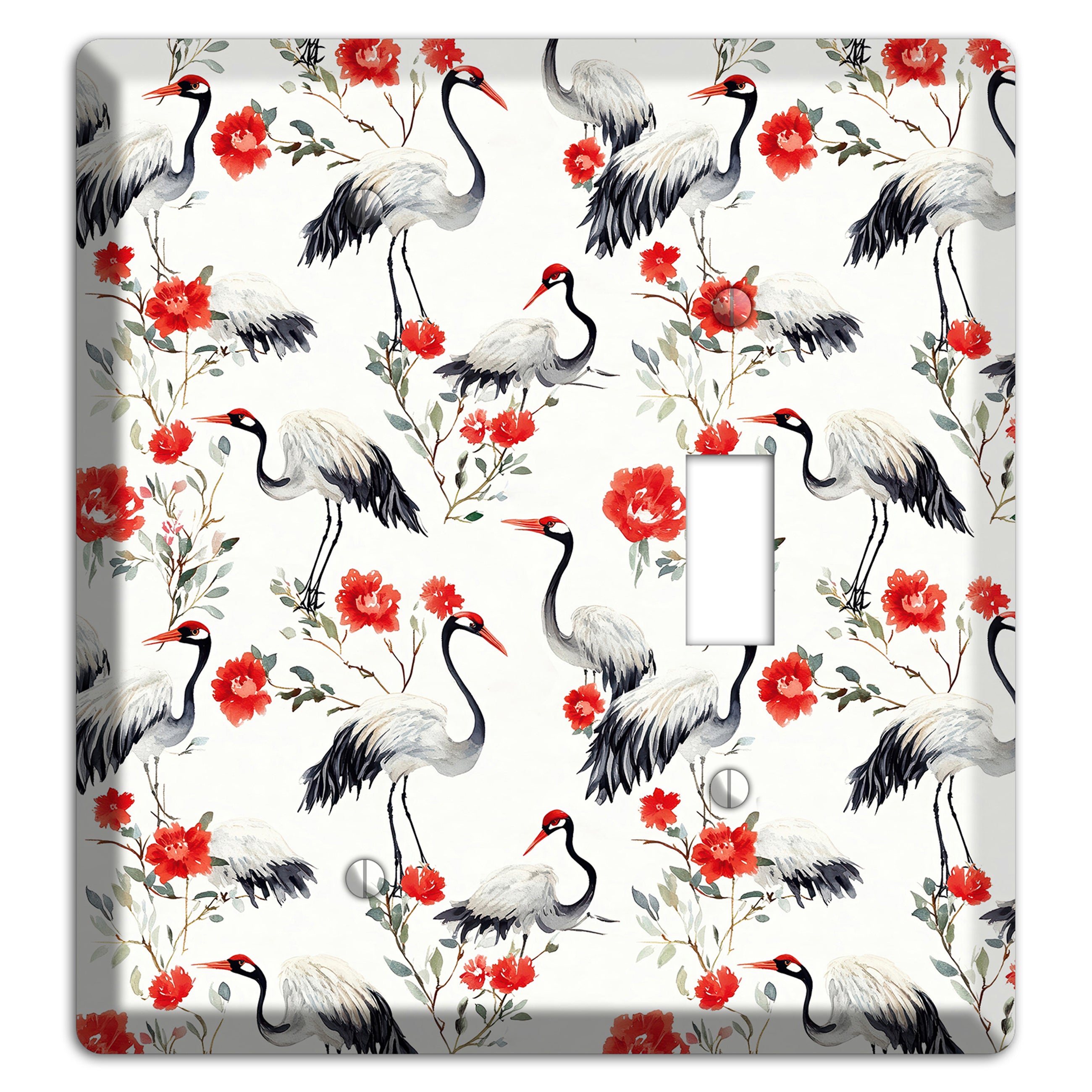 Scarlet Plume Garden Blank / Toggle Wallplate