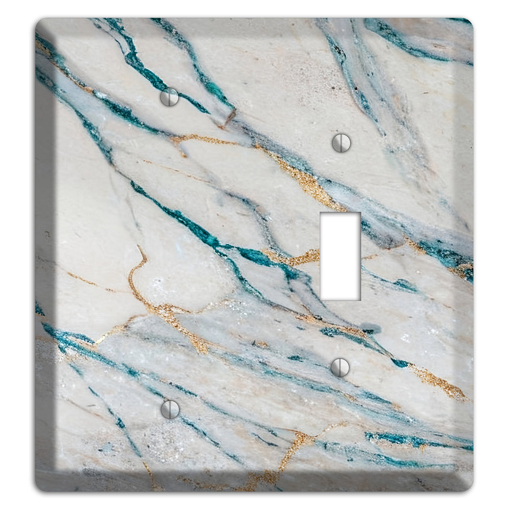 Bondi Blue Marble Blank / Toggle Wallplate
