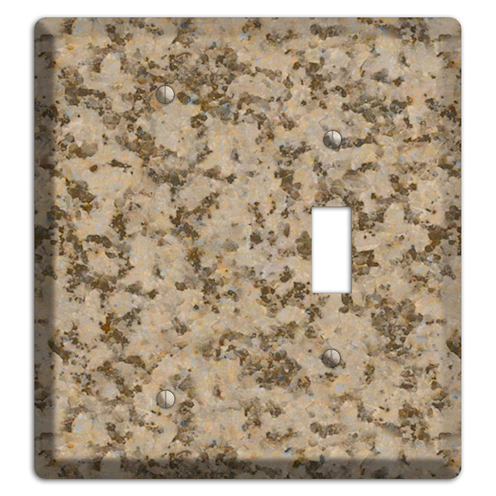 Giallo Santa Cecilia Granite Blank / Toggle Wallplate