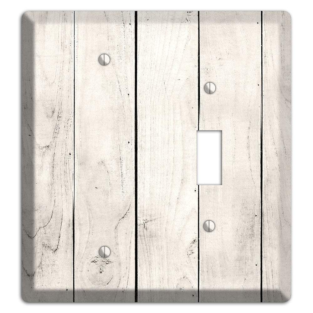 Whitewashed Planks Blank / Toggle Wallplate