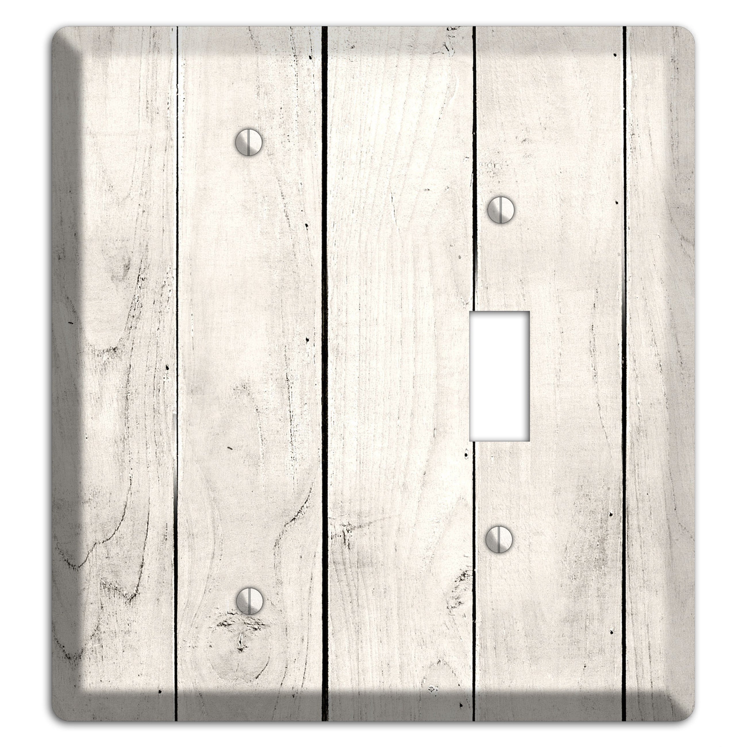 Whitewashed Planks Blank / Toggle Wallplate