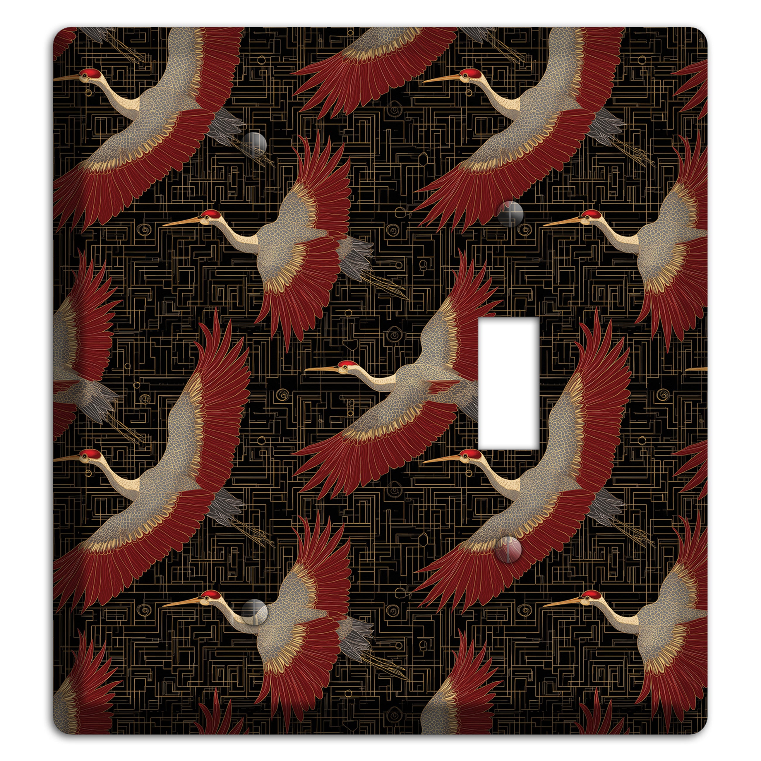 Scarlet Circuit Flight Blank / Toggle Wallplate