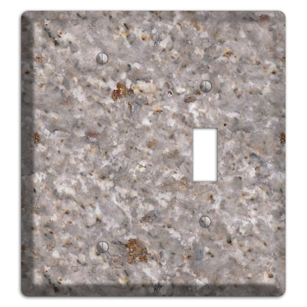 Kashmir White Granite Blank / Toggle Wallplate