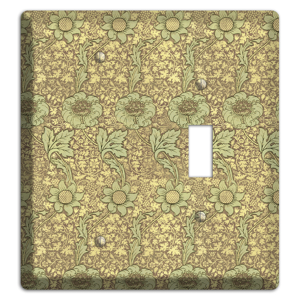Wildflower Scroll Blank / Toggle Wallplate