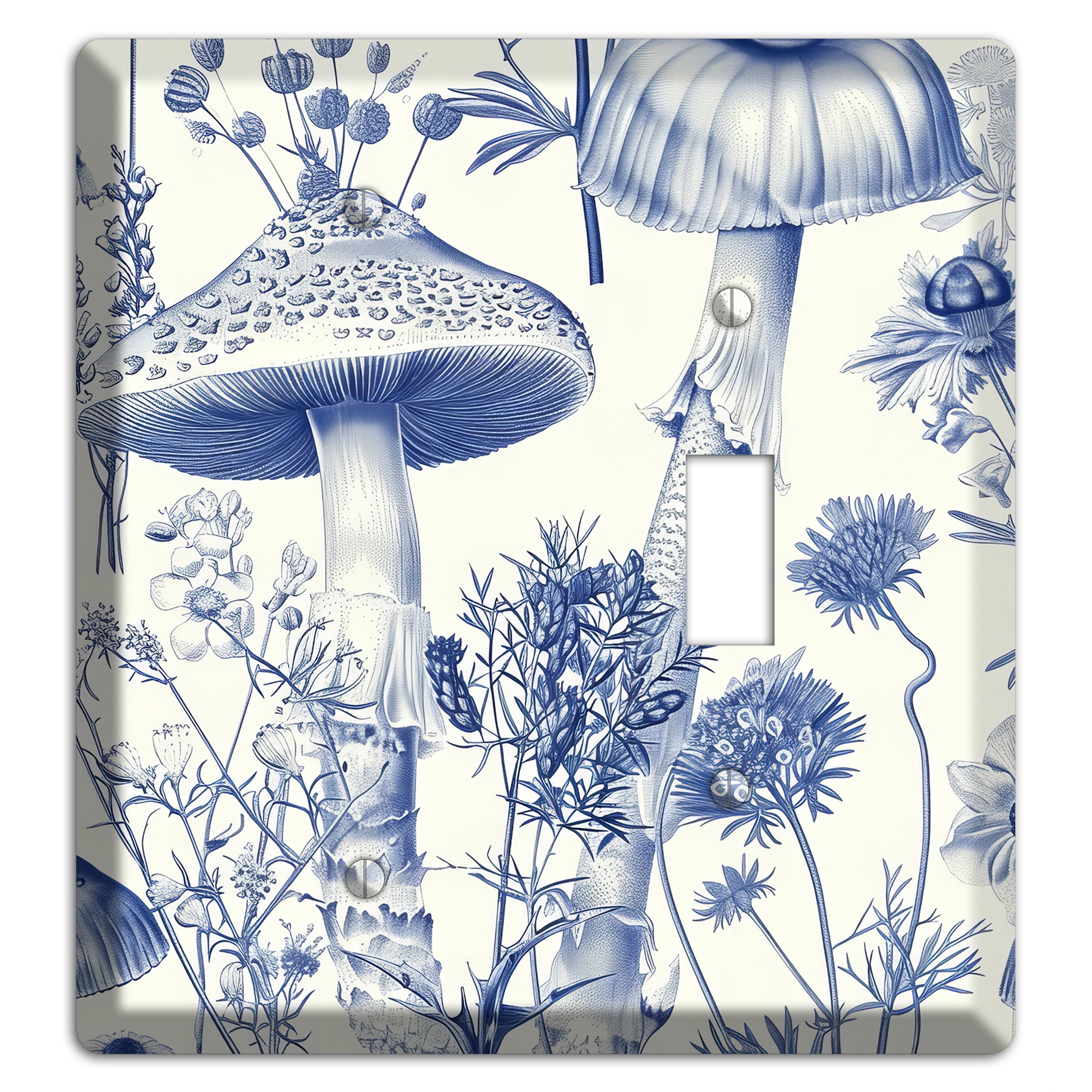 Cobalt Spore Garden Blank / Toggle Wallplate