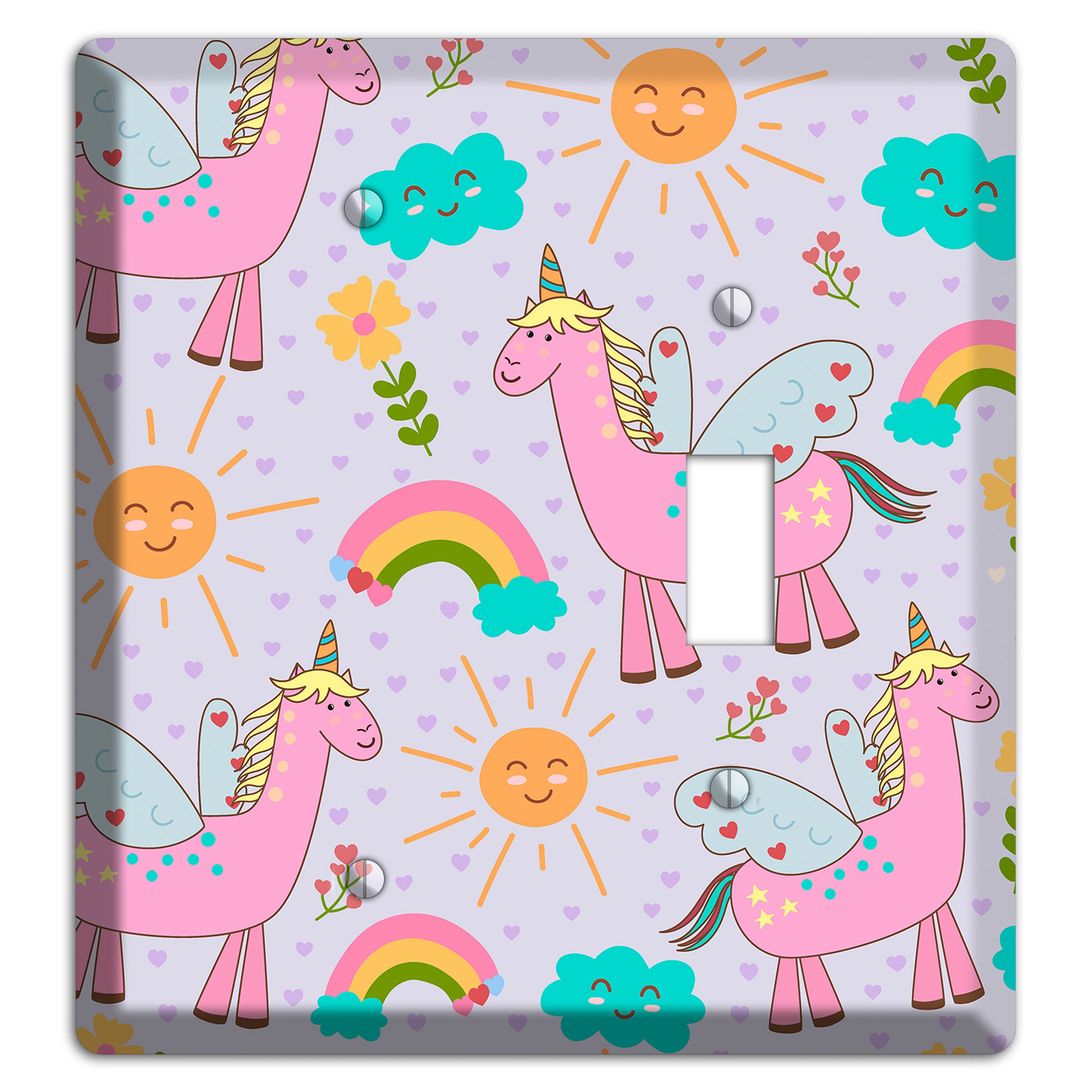 Magic Meadow (Lavender) Blank / Toggle Wallplate