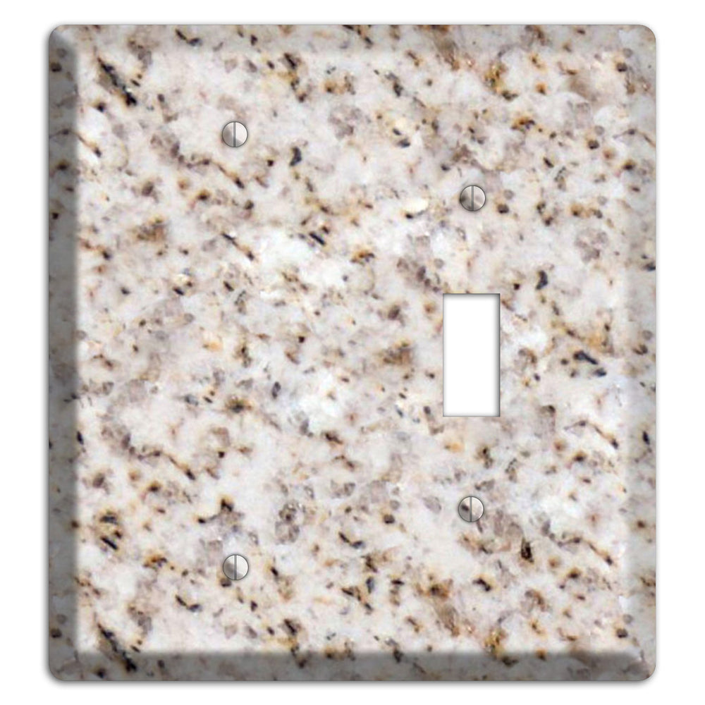 Luna Pearl Granite Blank / Toggle Wallplate