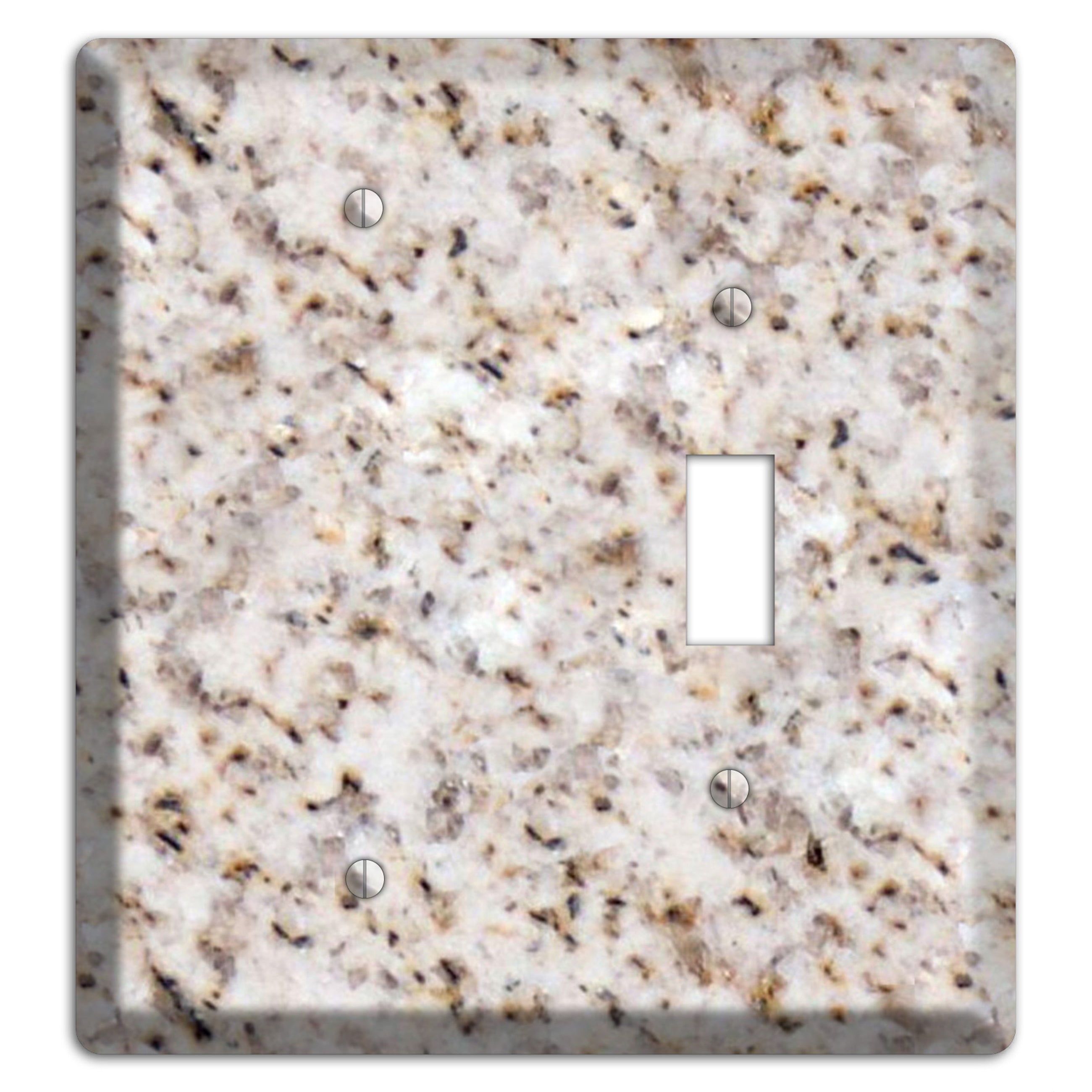 Luna Pearl Granite Blank / Toggle Wallplate