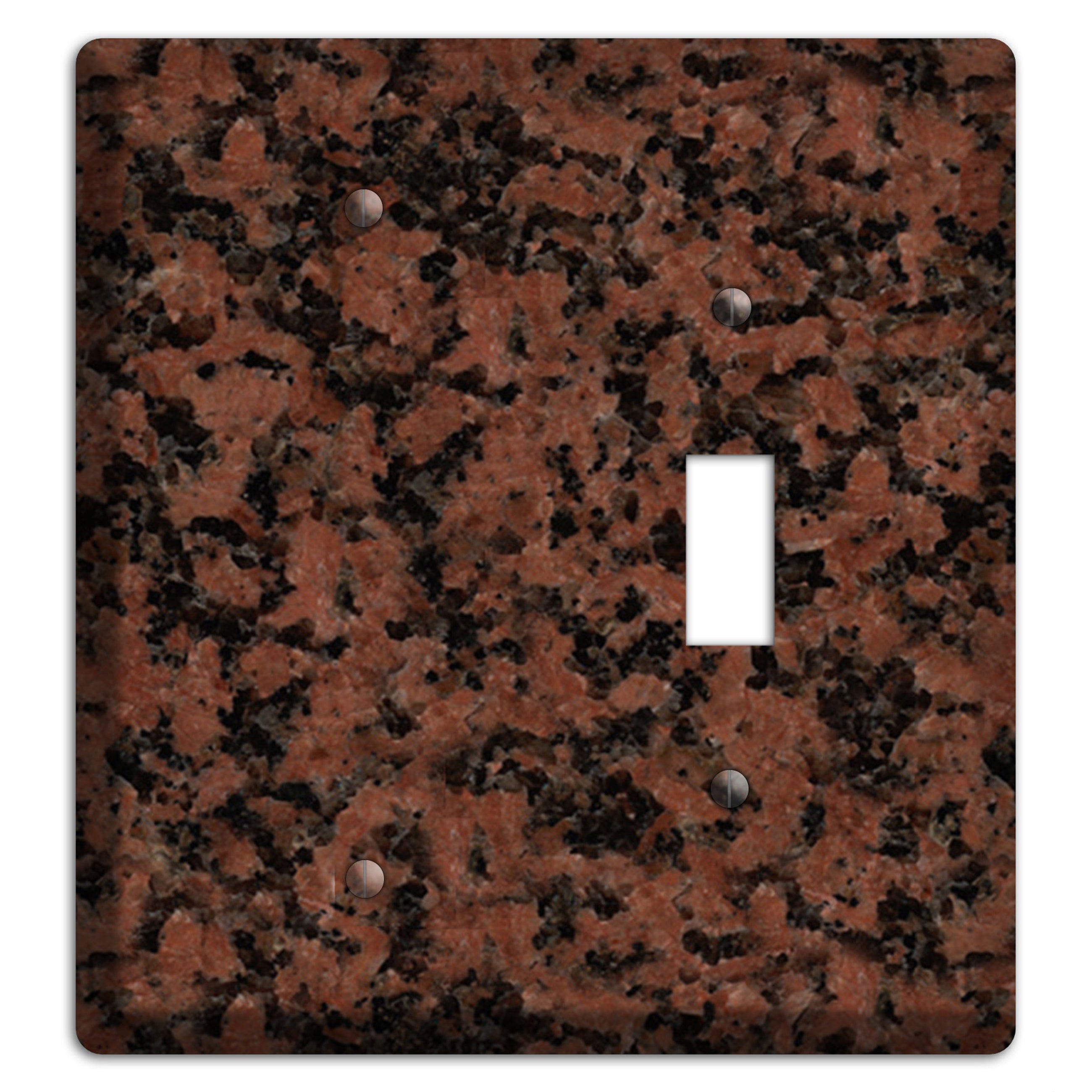 New Imperial Red Granite Blank / Toggle Wallplate