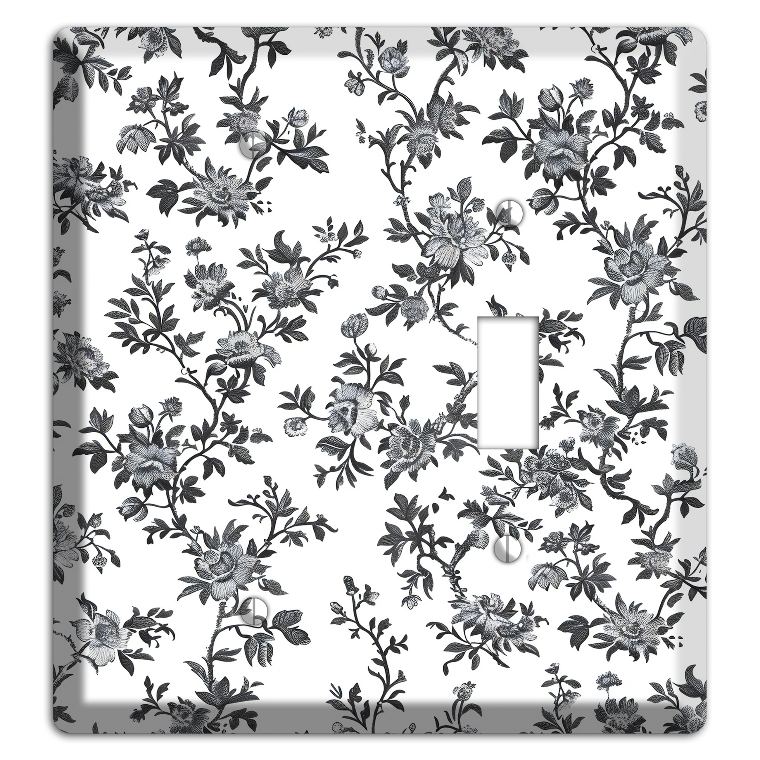 Ink & Ivory Trellis Blank / Toggle Wallplate