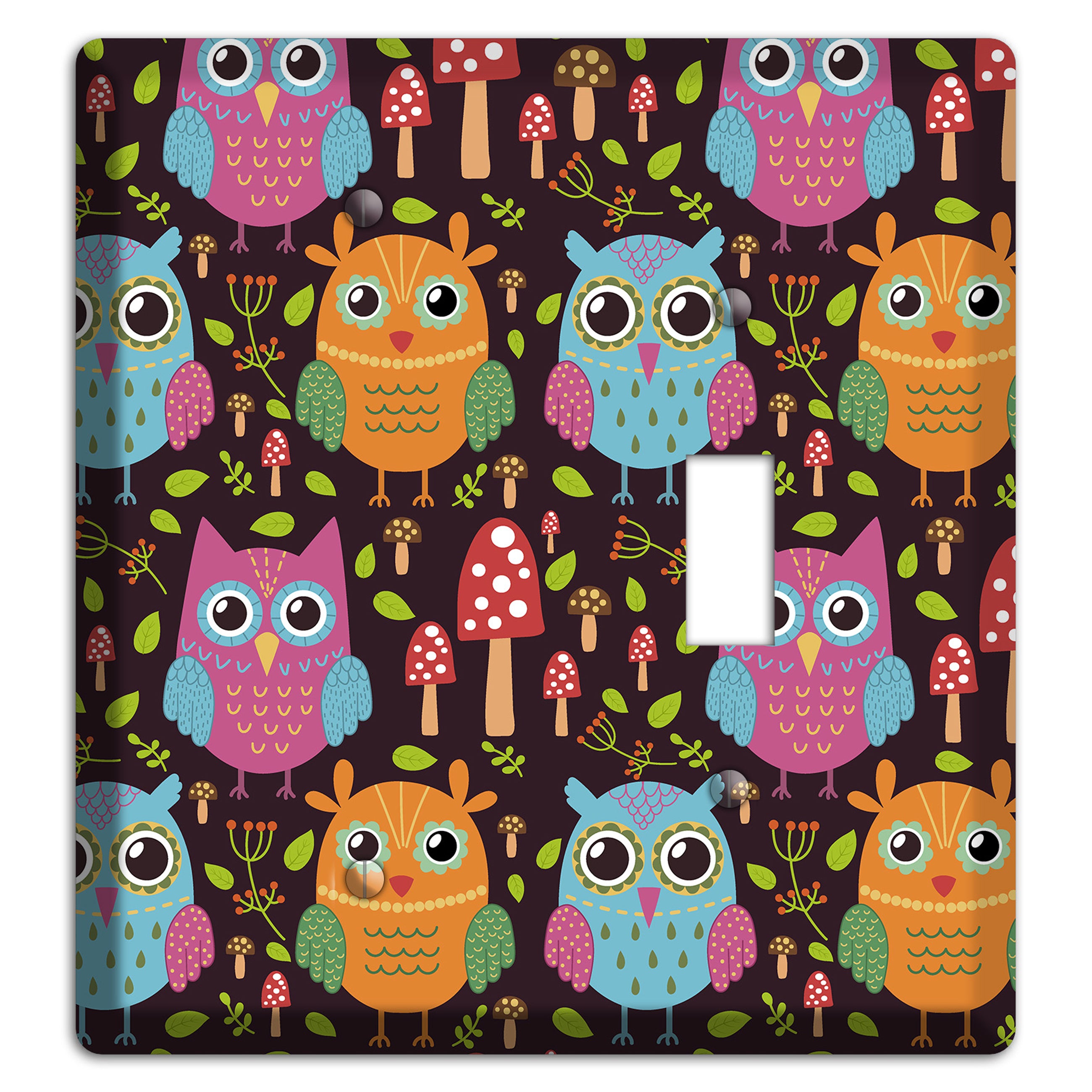 Bright Forest Owls Blank / Toggle Wallplate