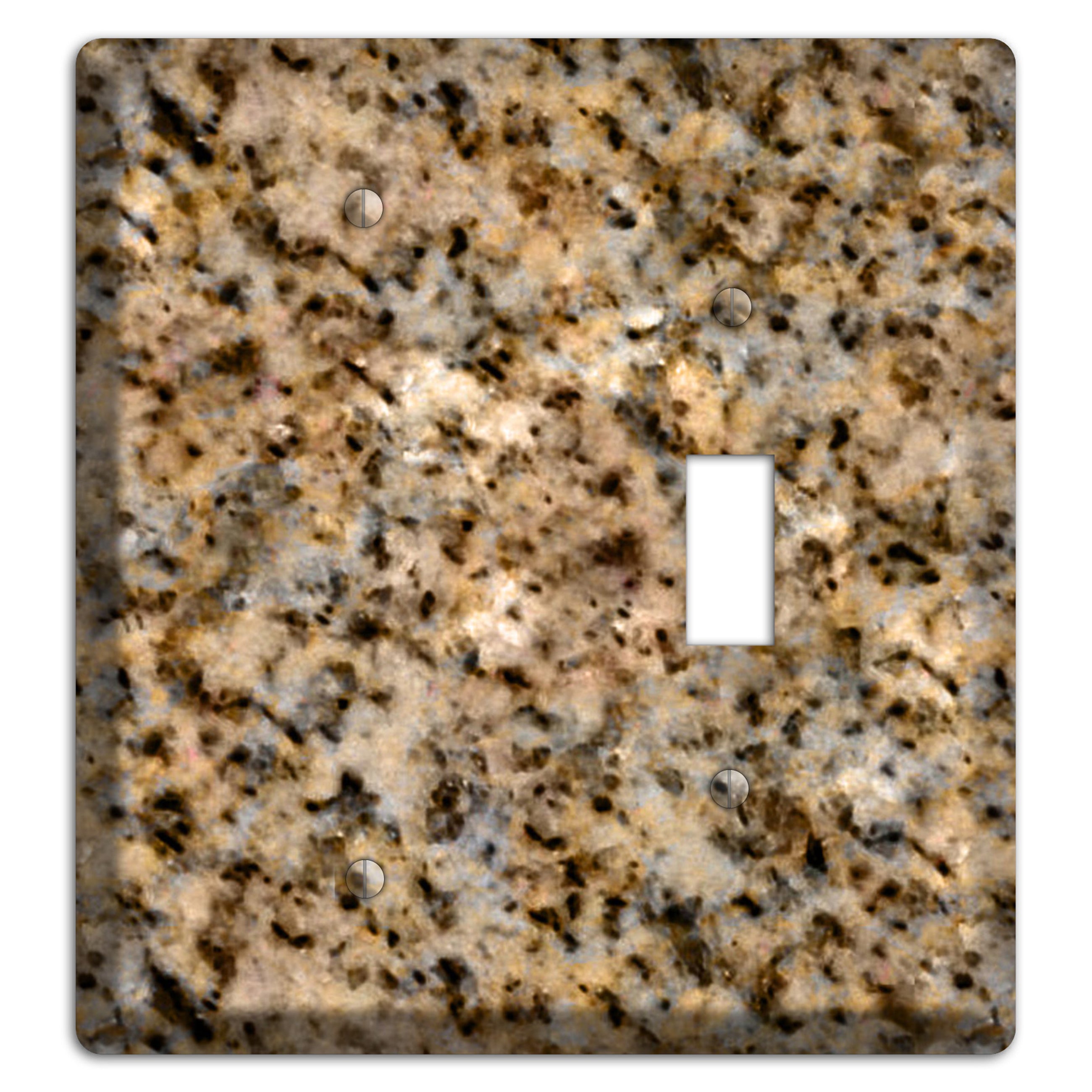 Giallo Ornamental Granite Blank / Toggle Wallplate