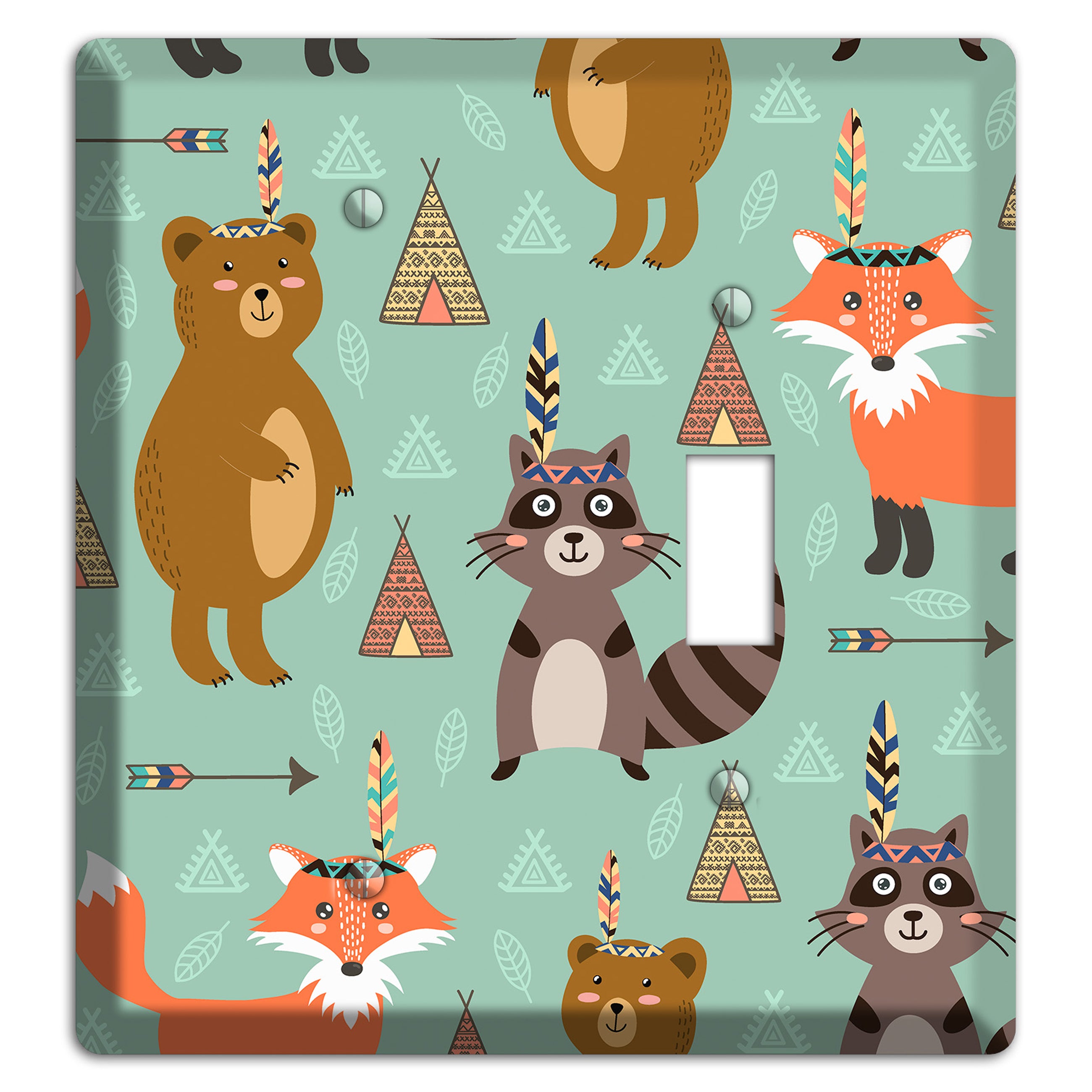 Tribal Woodland Camp Blank / Toggle Wallplate