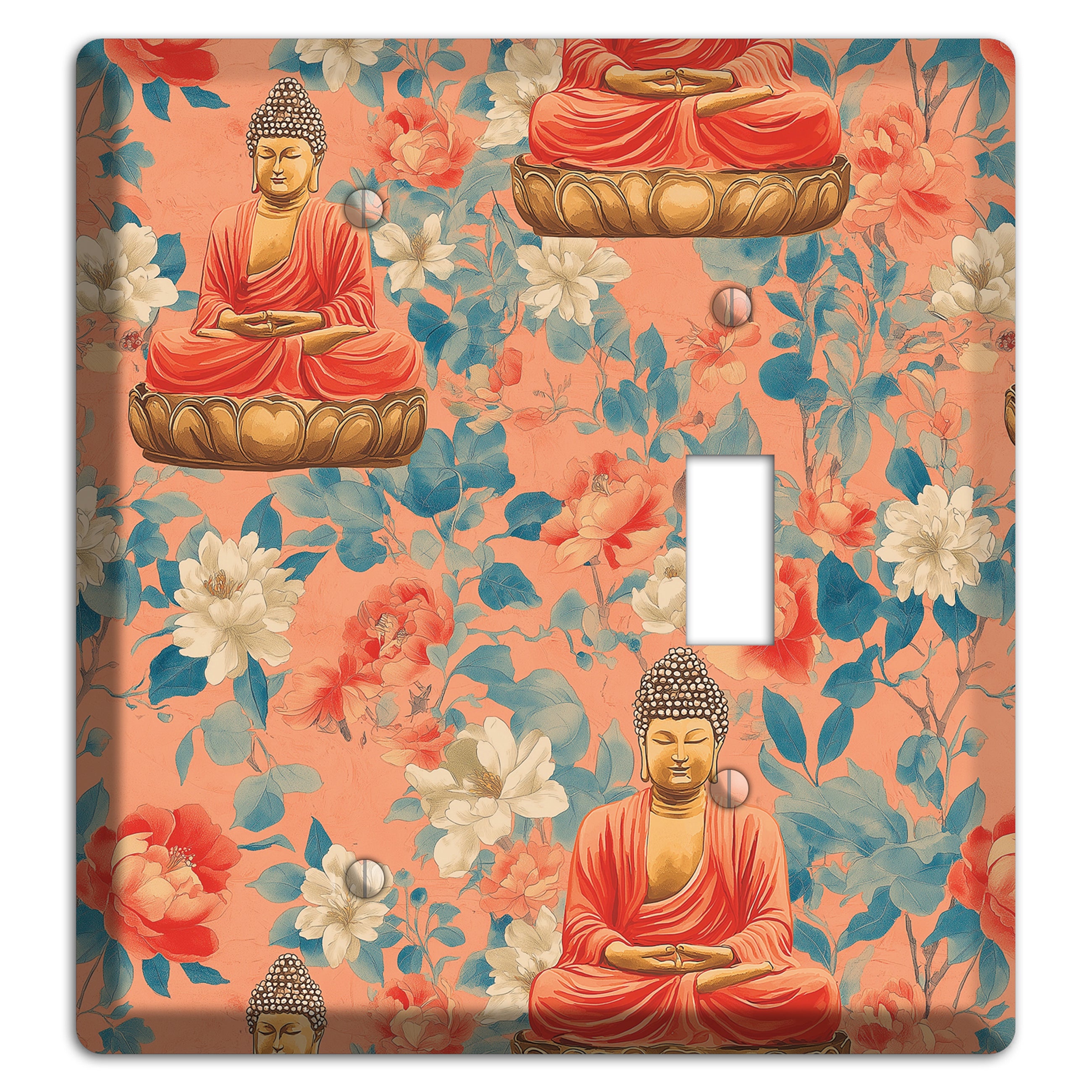 Lotus & Coral Blank / Toggle Wallplate