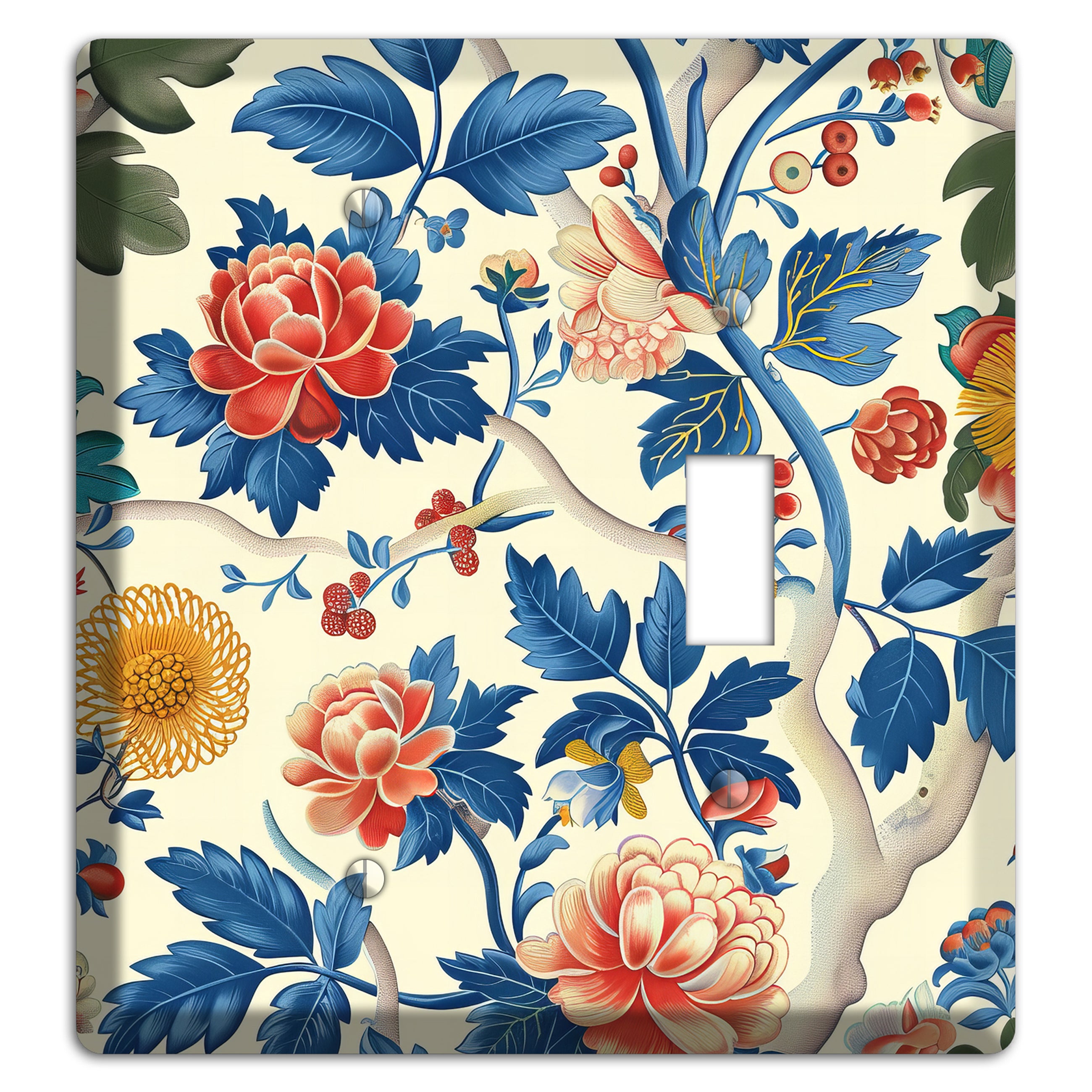 Porcelain Garden Riot Blank / Toggle Wallplate