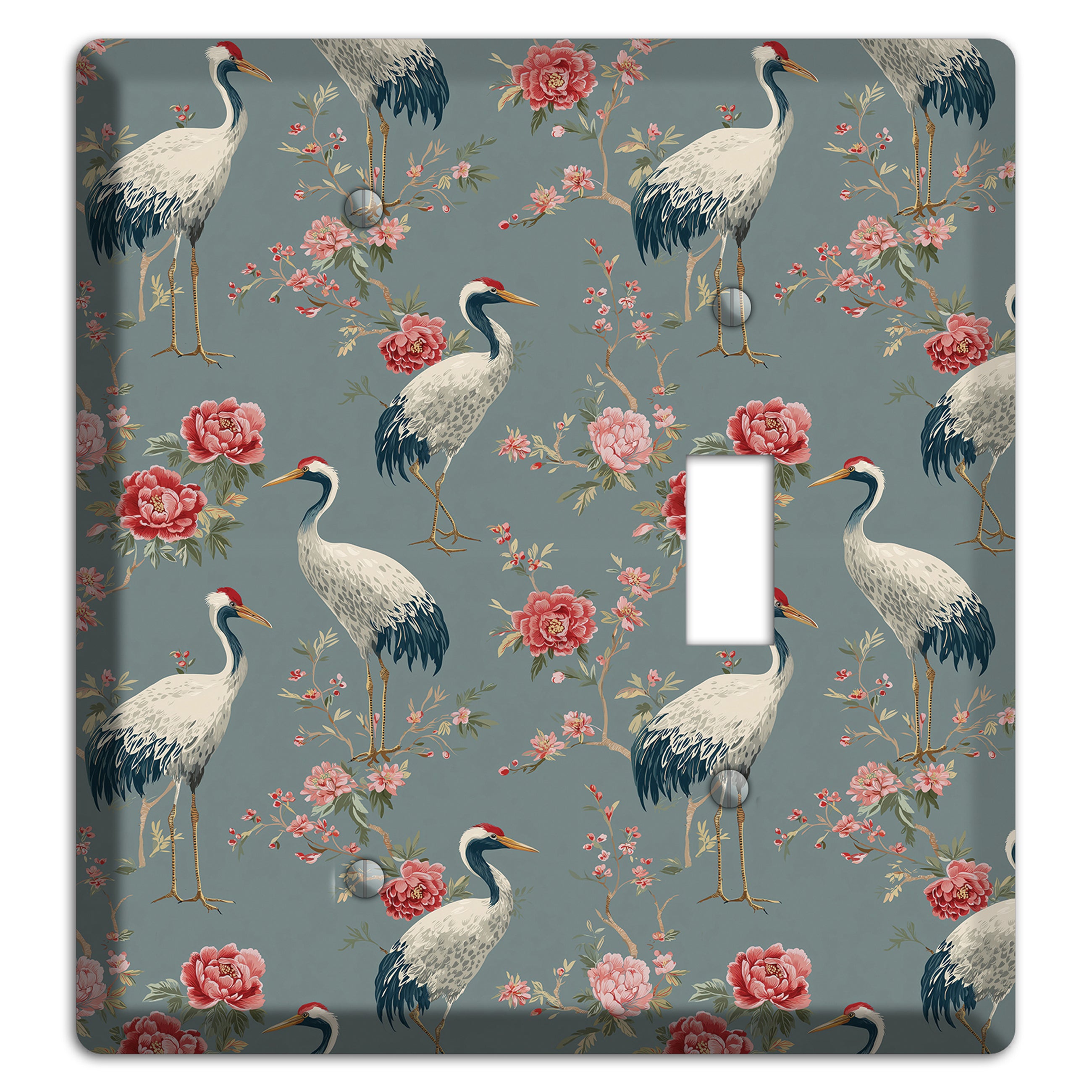 Slate Peony Vigil Blank / Toggle Wallplate