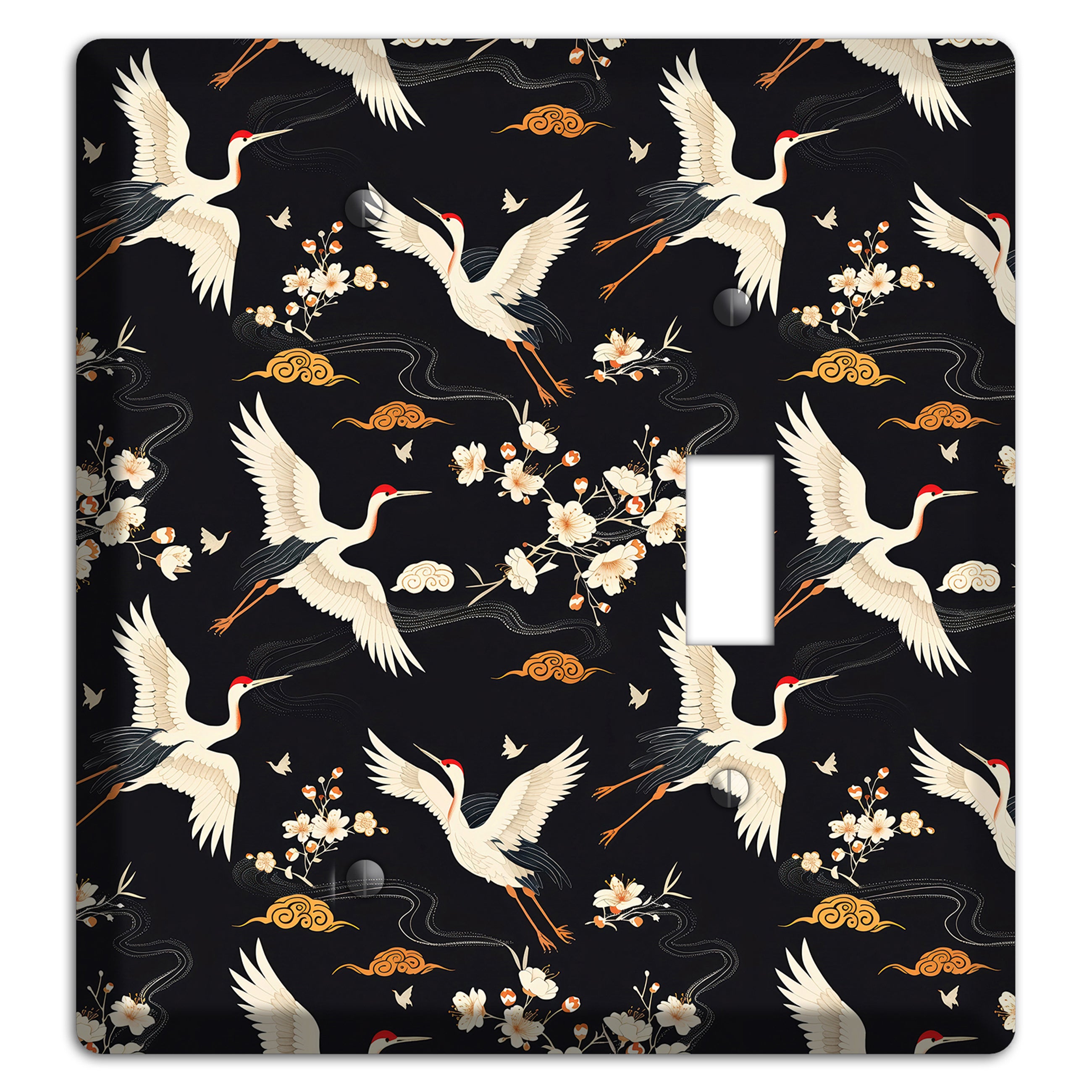 Obsidian Crane Nocturne Blank / Toggle Wallplate