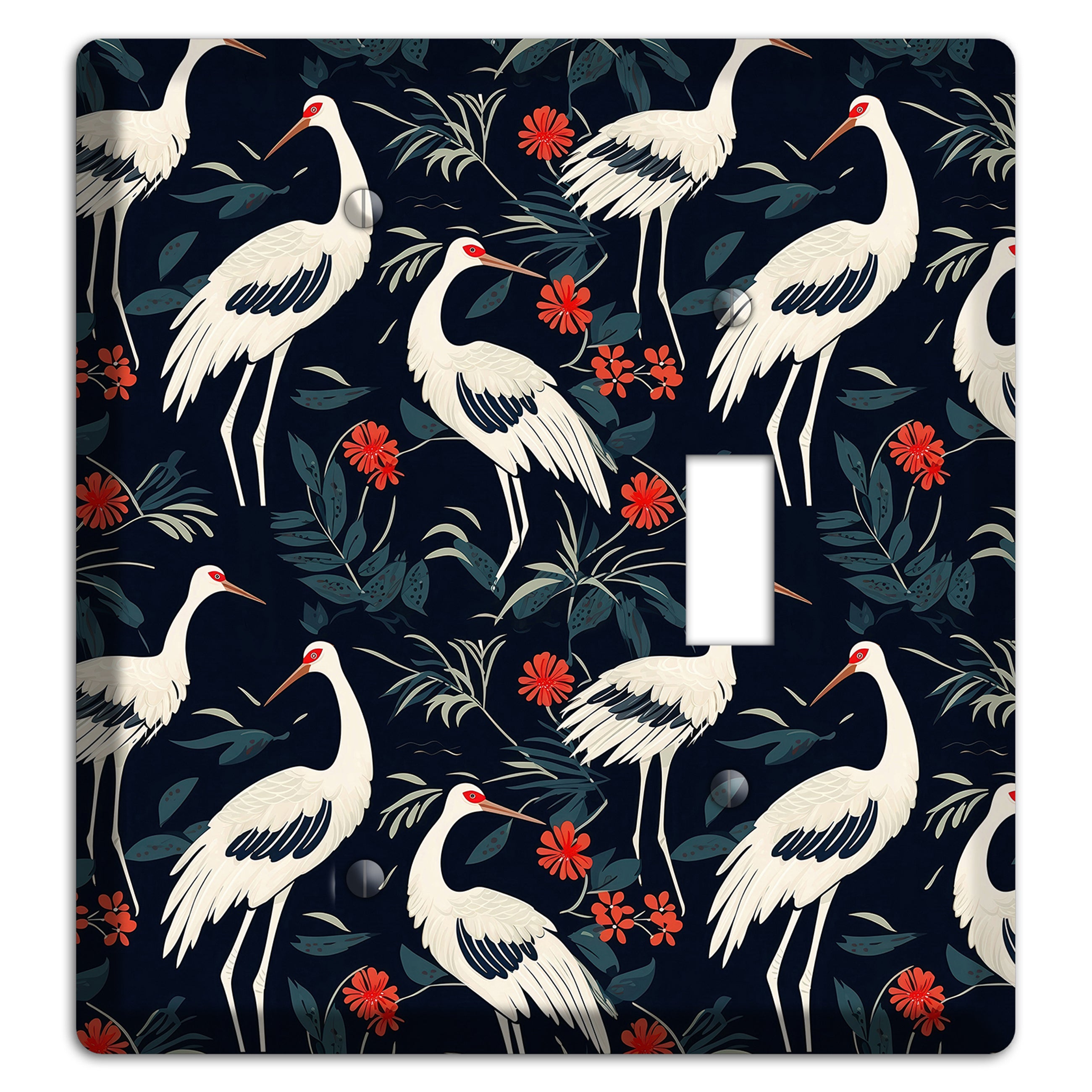 Midnight Plume Garden Blank / Toggle Wallplate