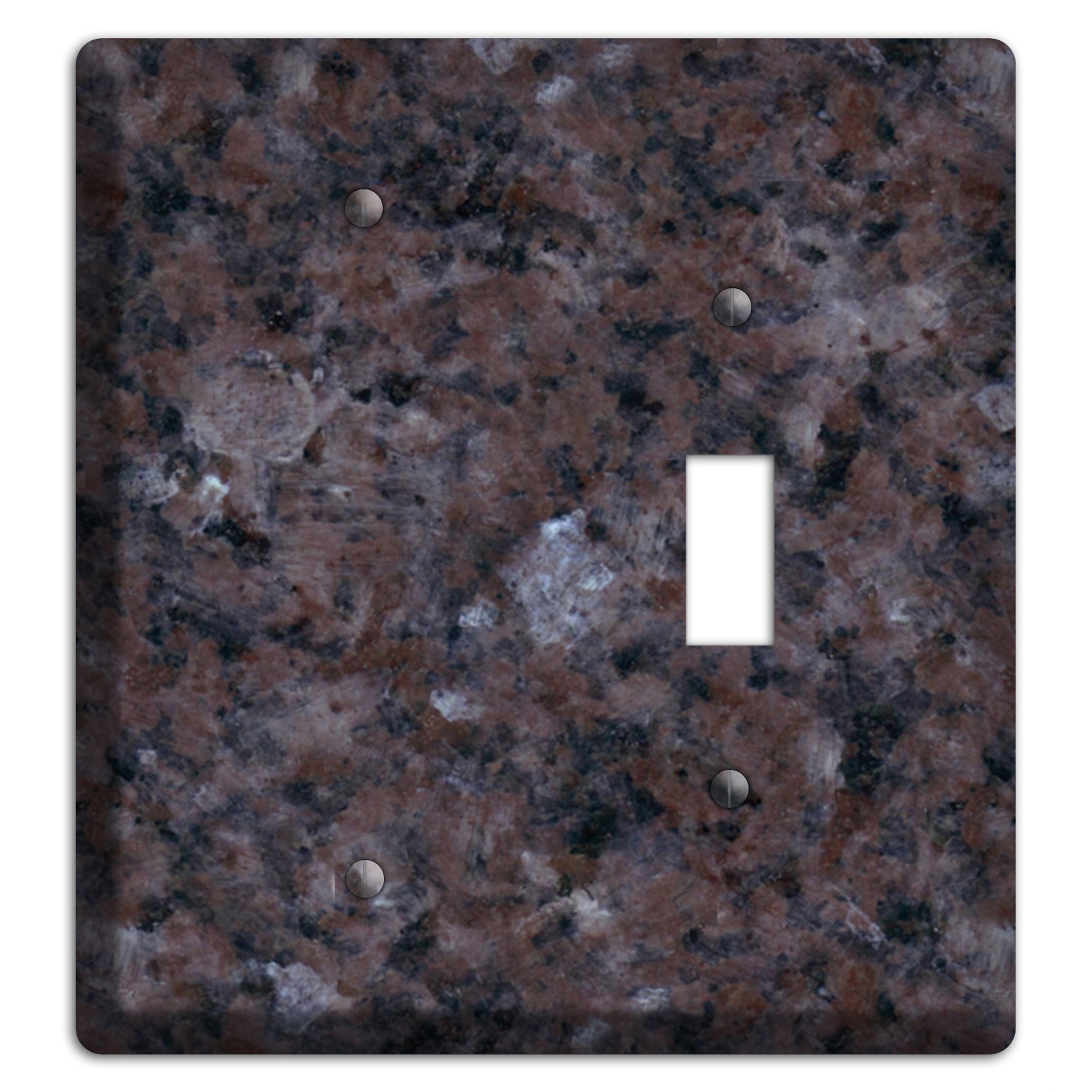 Tan Brown Granite Blank / Toggle Wallplate