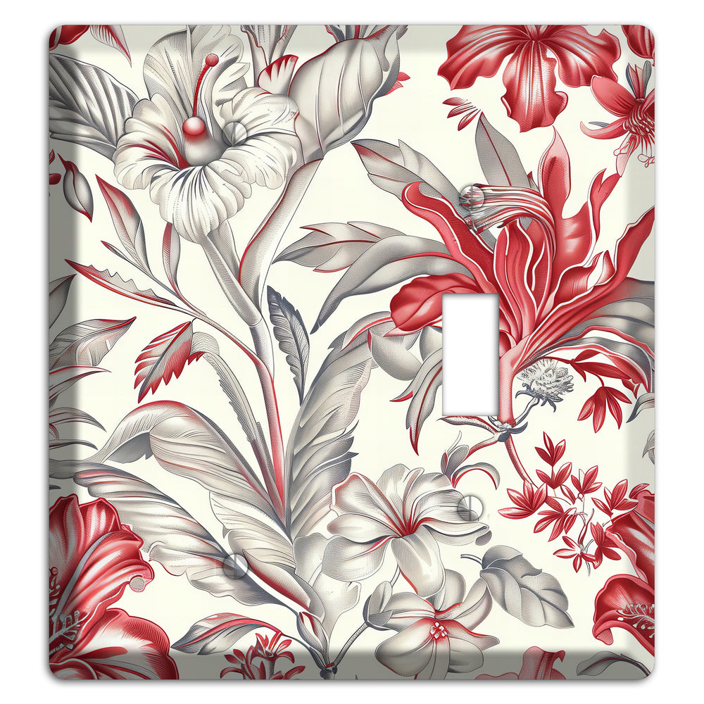 Crimson Botanica Blank / Toggle Wallplate