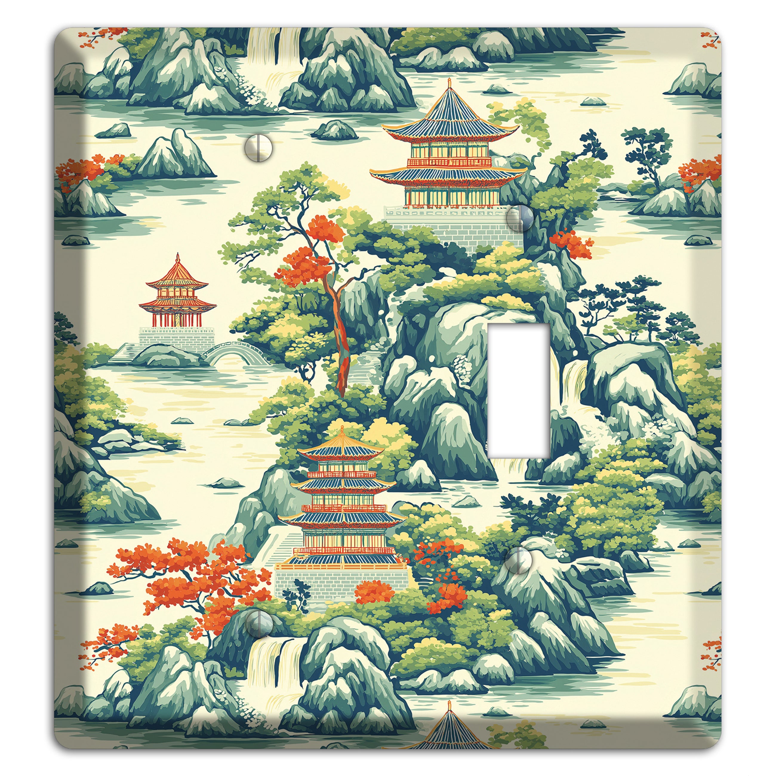 Cascade & Pagoda Blank / Toggle Wallplate