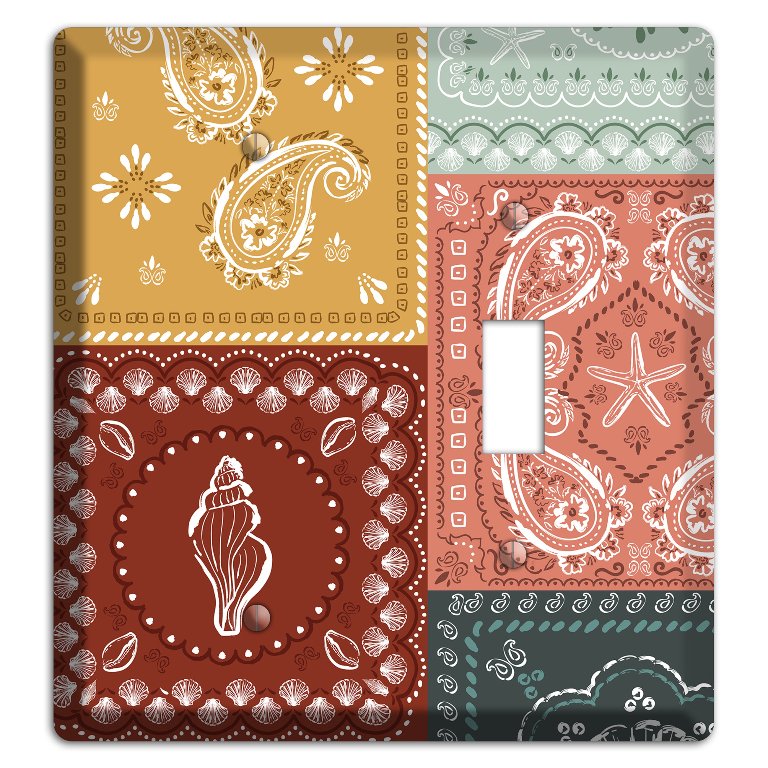 Patchwork Shore Reverie Blank / Toggle Wallplate