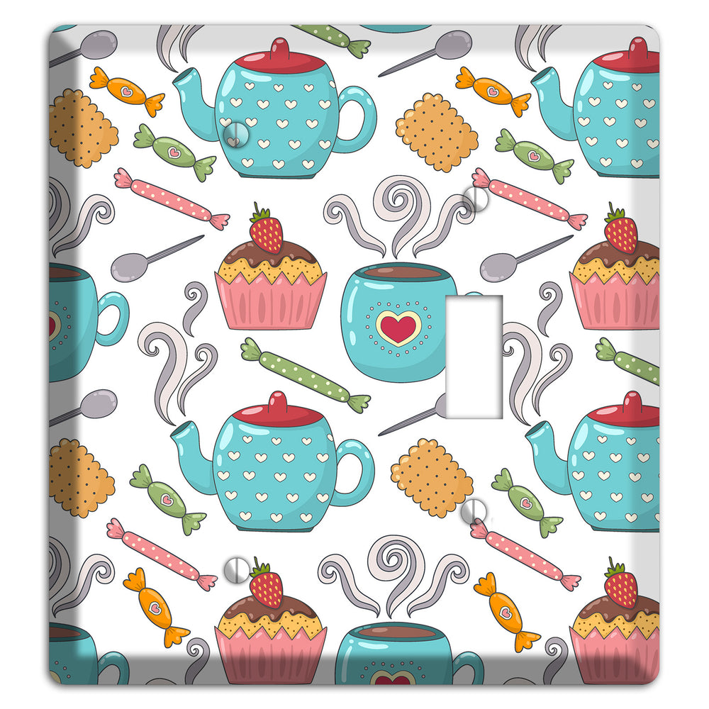 Sweet Tea Party (White) Blank / Toggle Wallplate