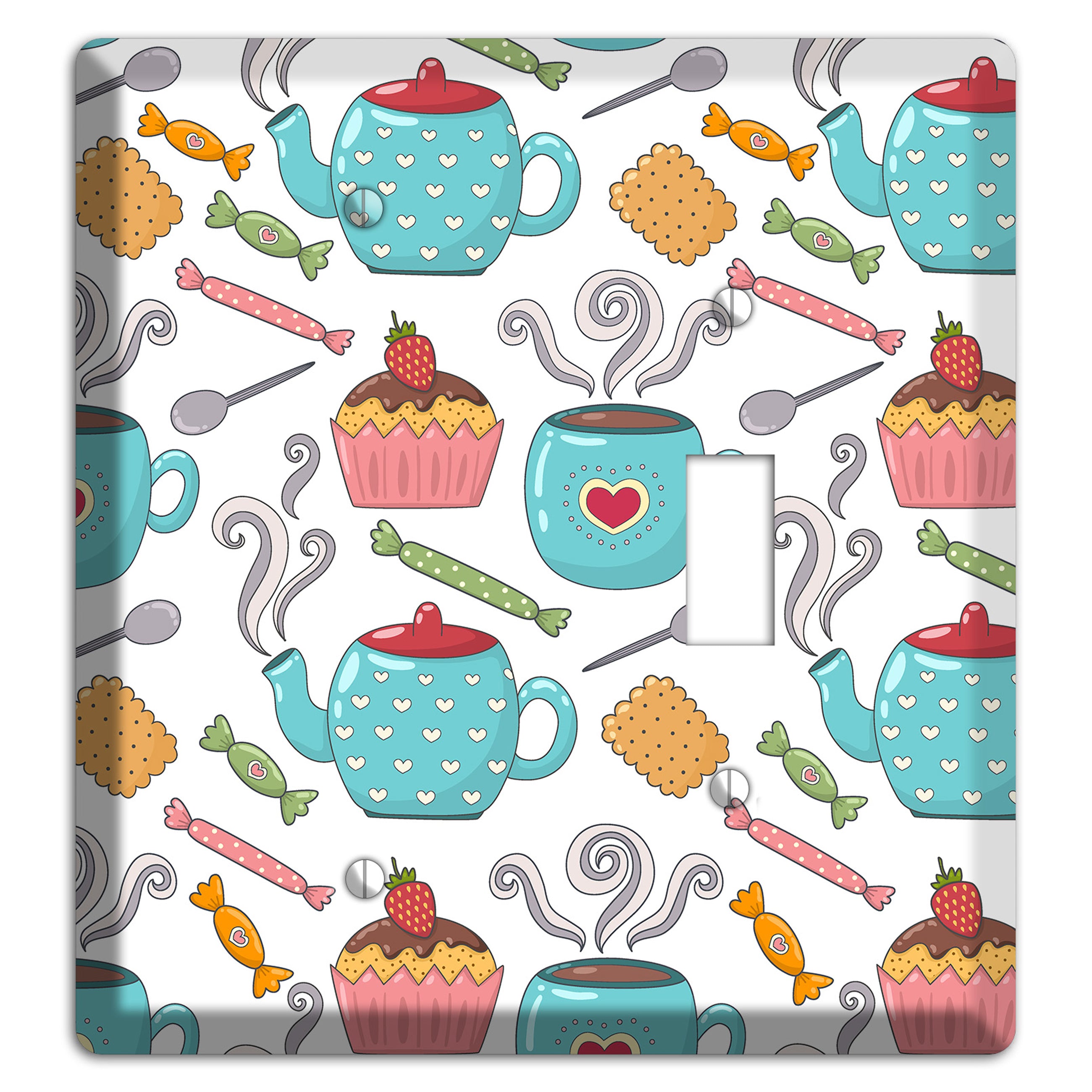 Sweet Tea Party (White) Blank / Toggle Wallplate