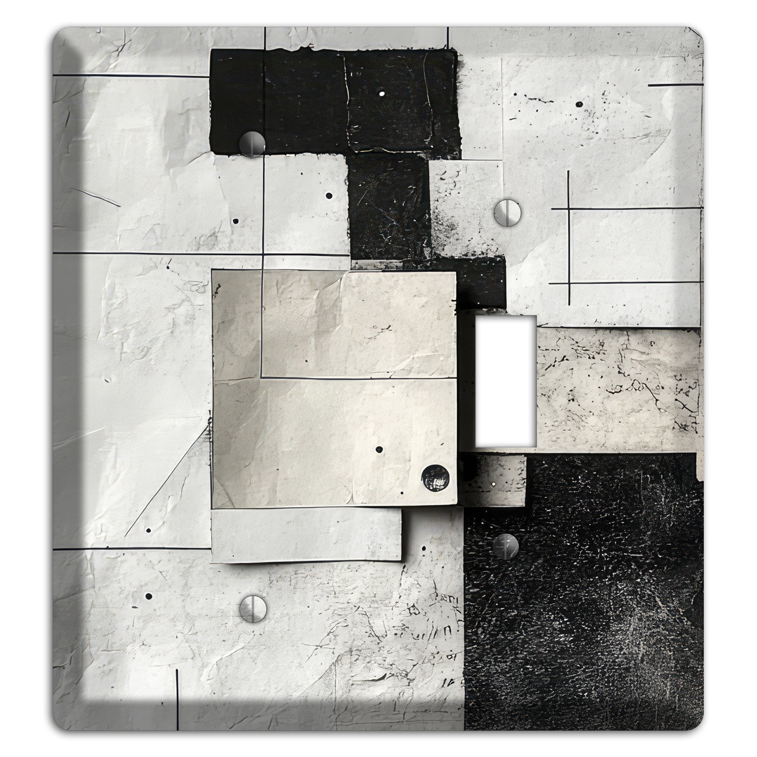 Torn Blueprint Collage Blank / Toggle Wallplate