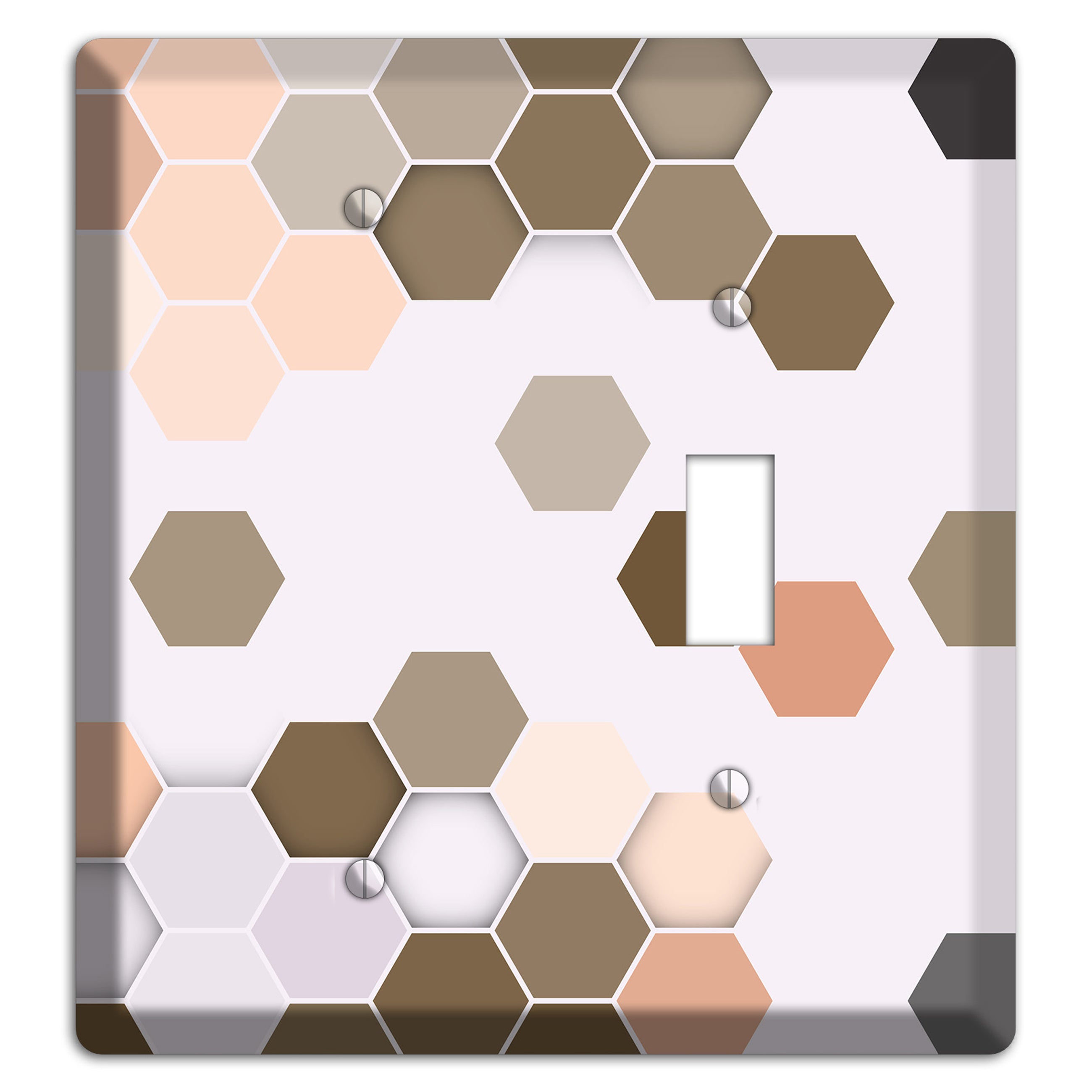 Clay & Terracotta Geometric Tiling Blank / Toggle Wallplate