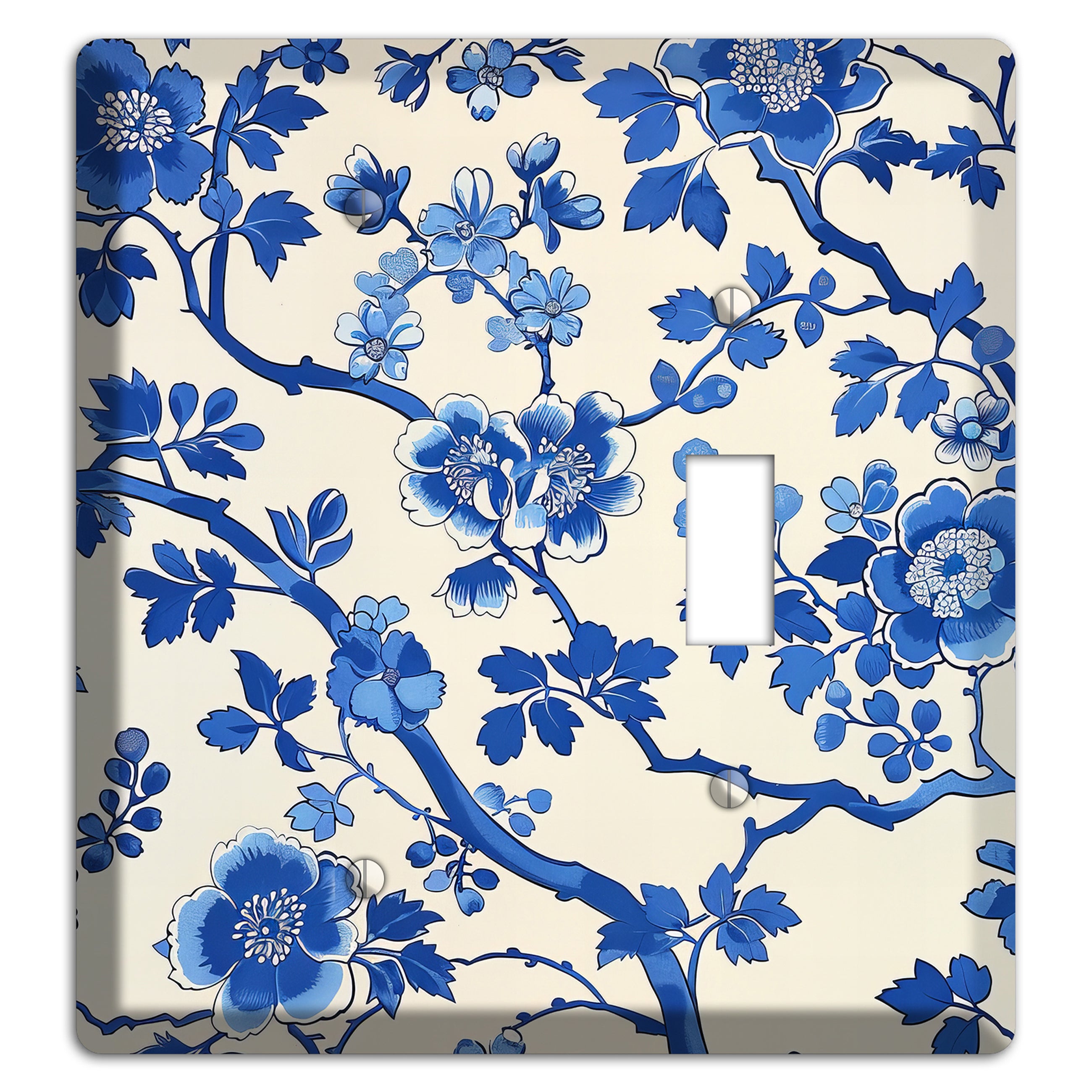Porcelain Garden Bloom Blank / Toggle Wallplate