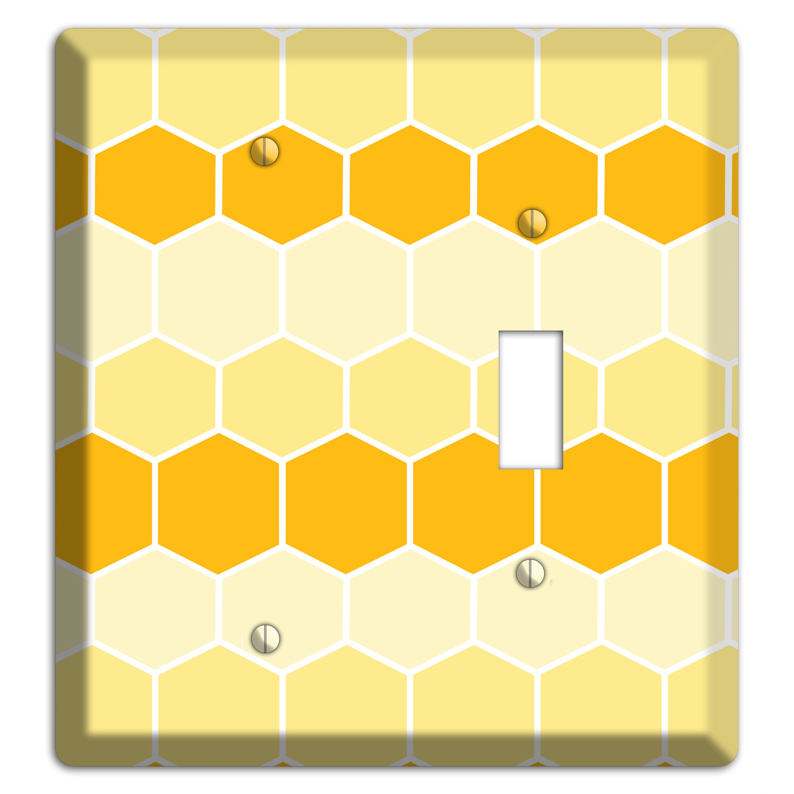 Golden Hollow Grid Blank / Toggle Wallplate