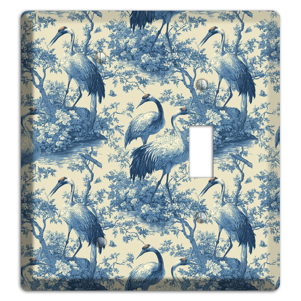Cobalt Toile Vigil Blank / Toggle Wallplate
