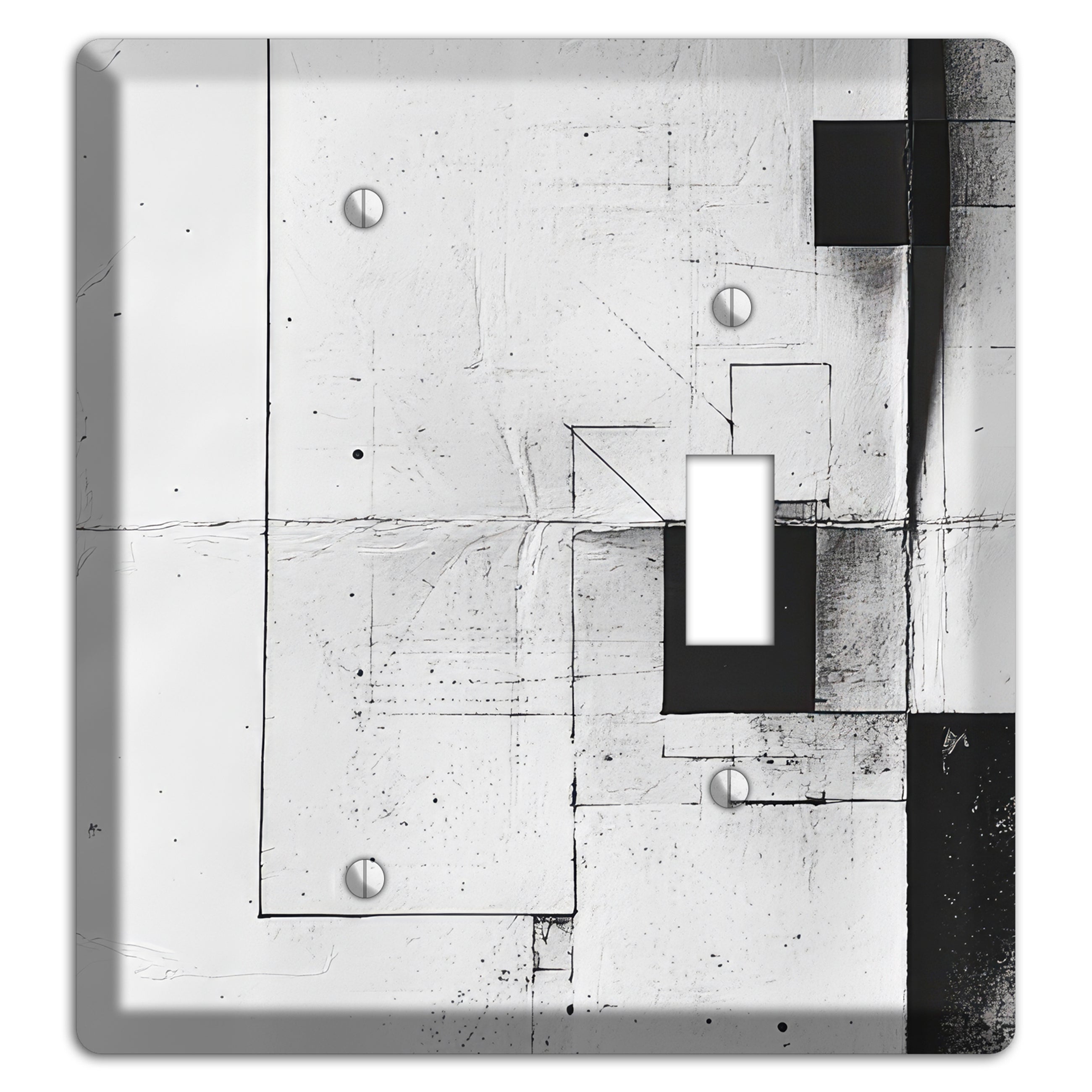 Fractured Blueprint Drift Blank / Toggle Wallplate