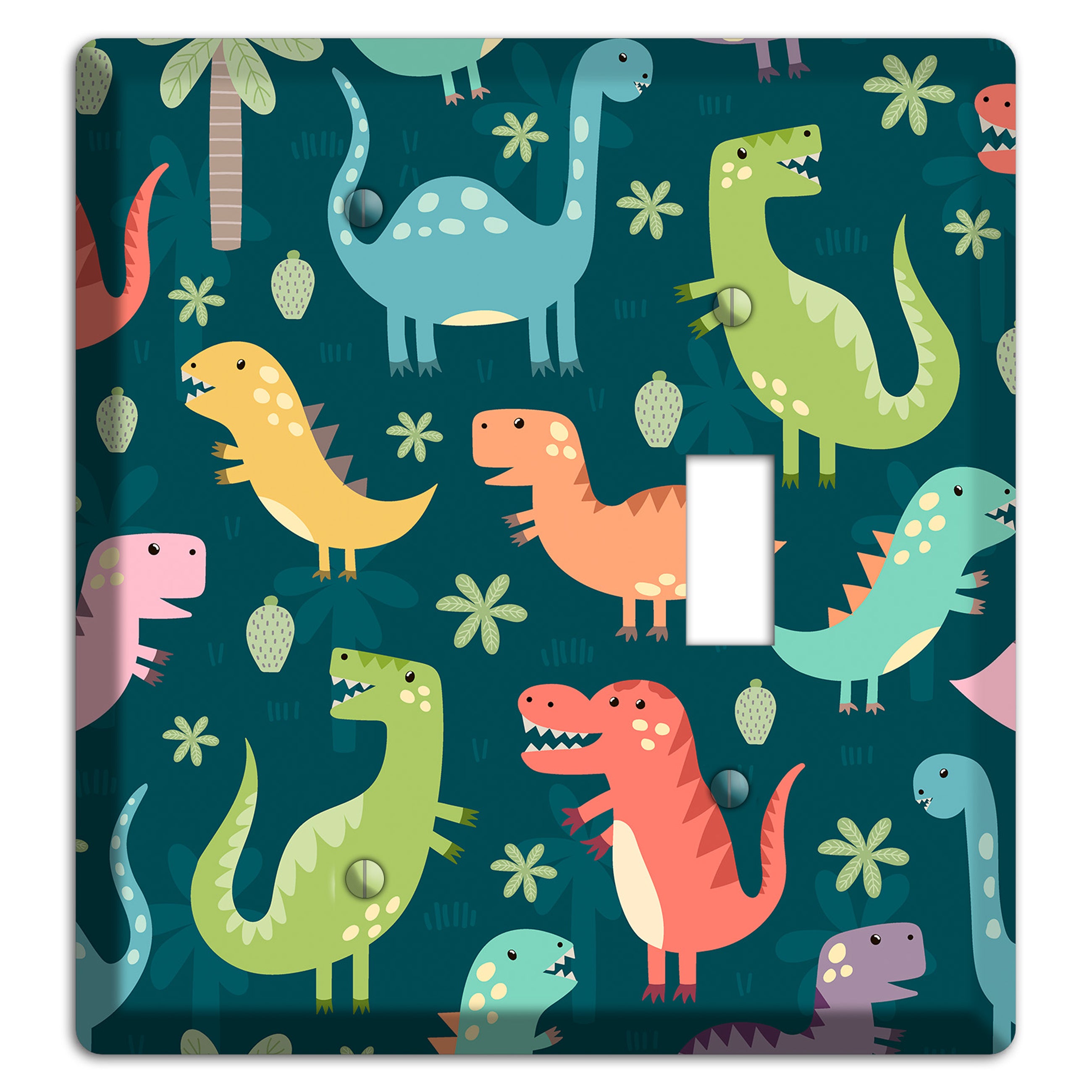 Jurassic Pals (Dark) Blank / Toggle Wallplate