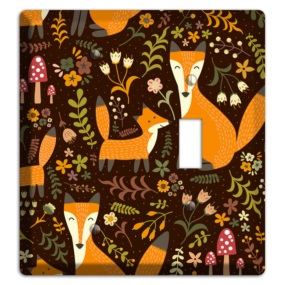 Fox Garden (Chocolate) Blank / Toggle Wallplate