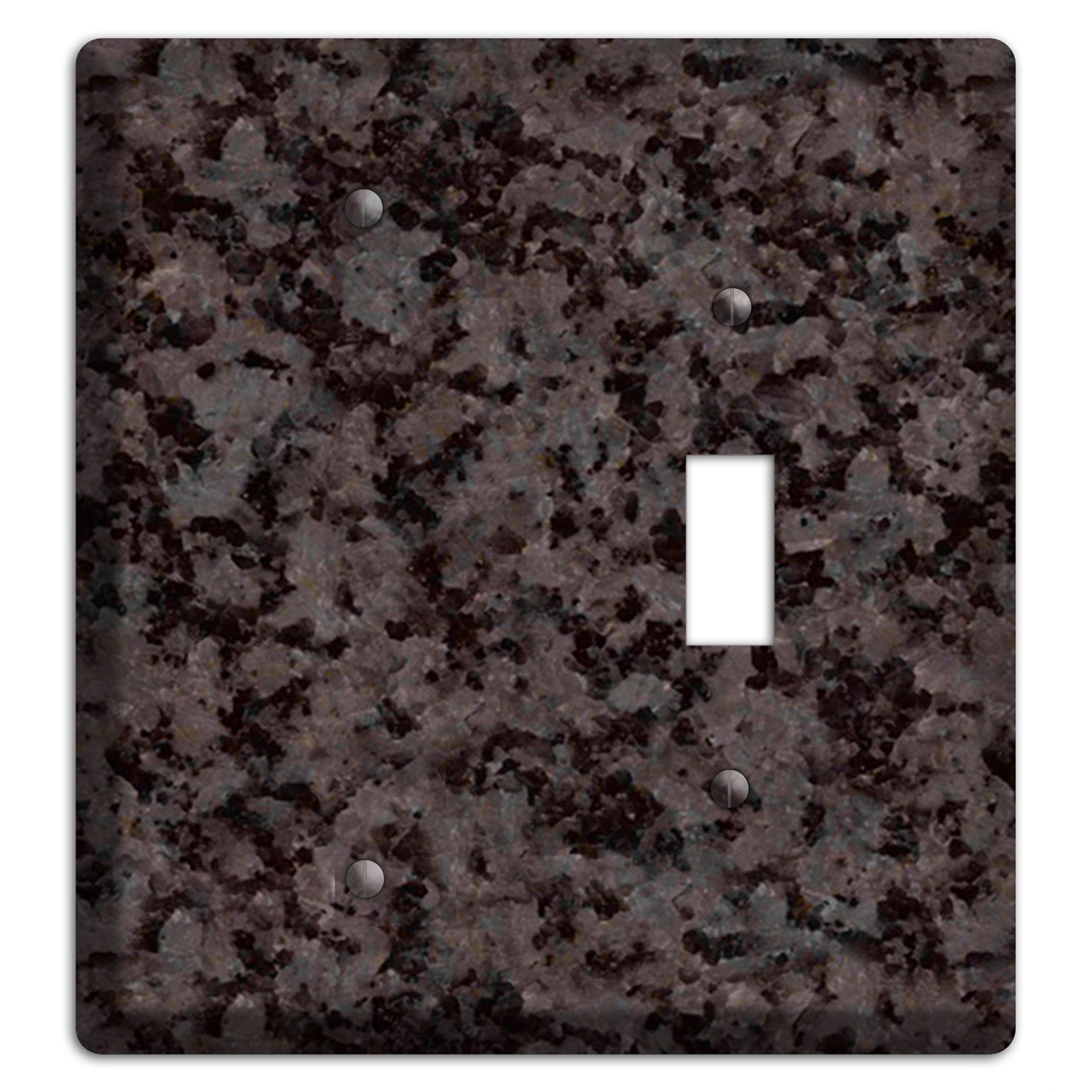 Coffee Brown Granite Blank / Toggle Wallplate