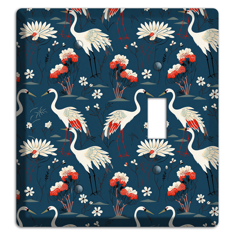 Sapphire Crane Meadow Blank / Toggle Wallplate