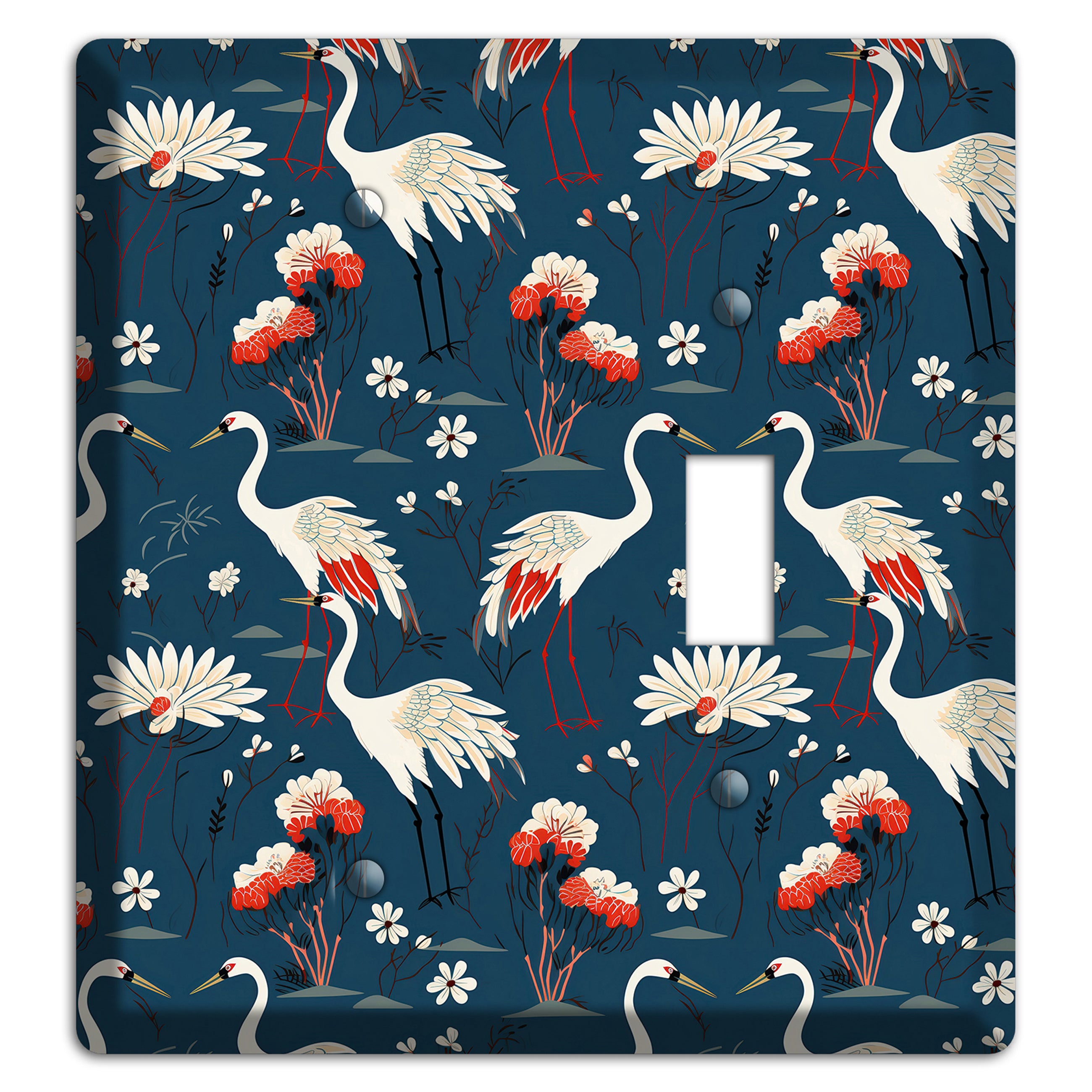 Sapphire Crane Meadow Blank / Toggle Wallplate