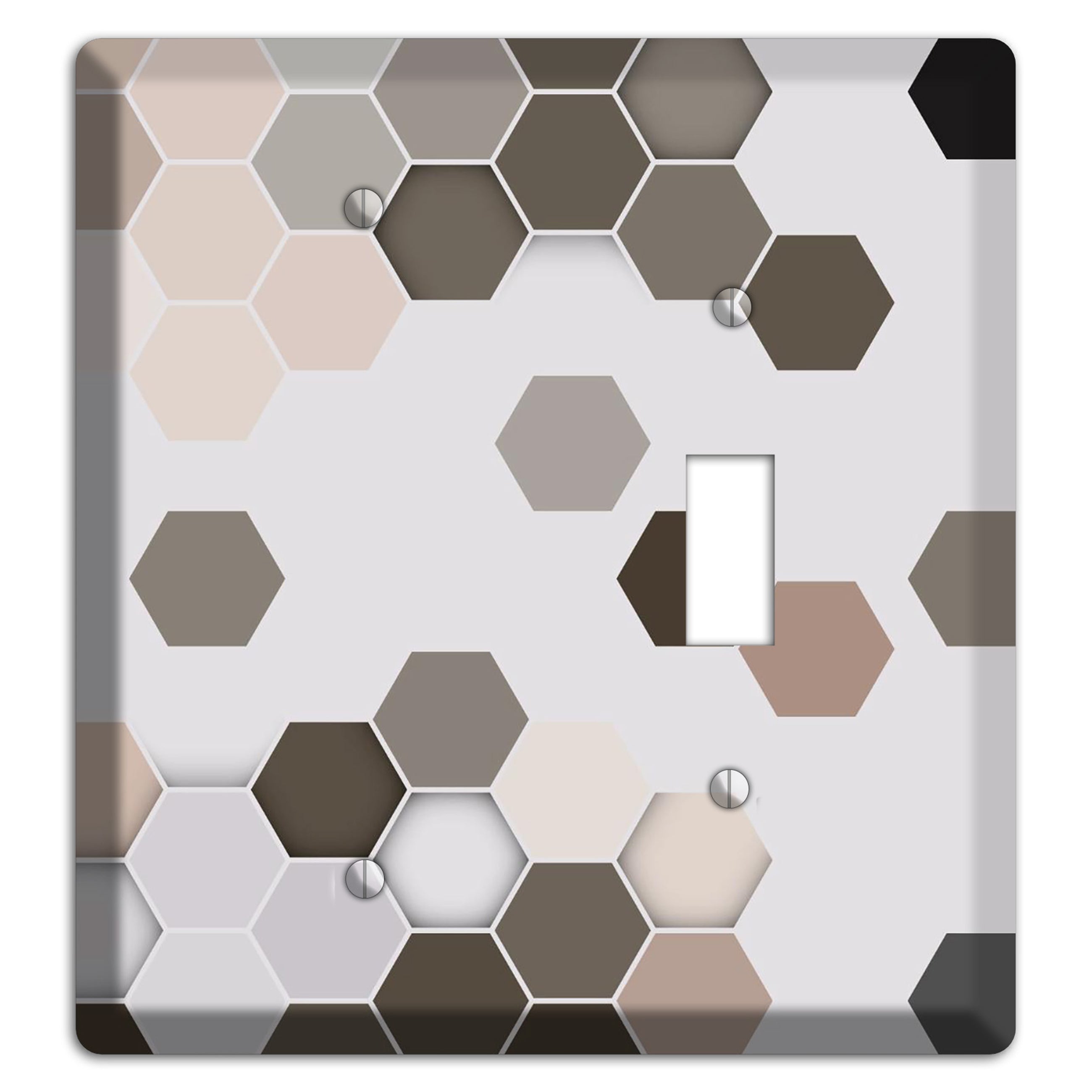 Hex Grid – Cool Slate Blank / Toggle Wallplate