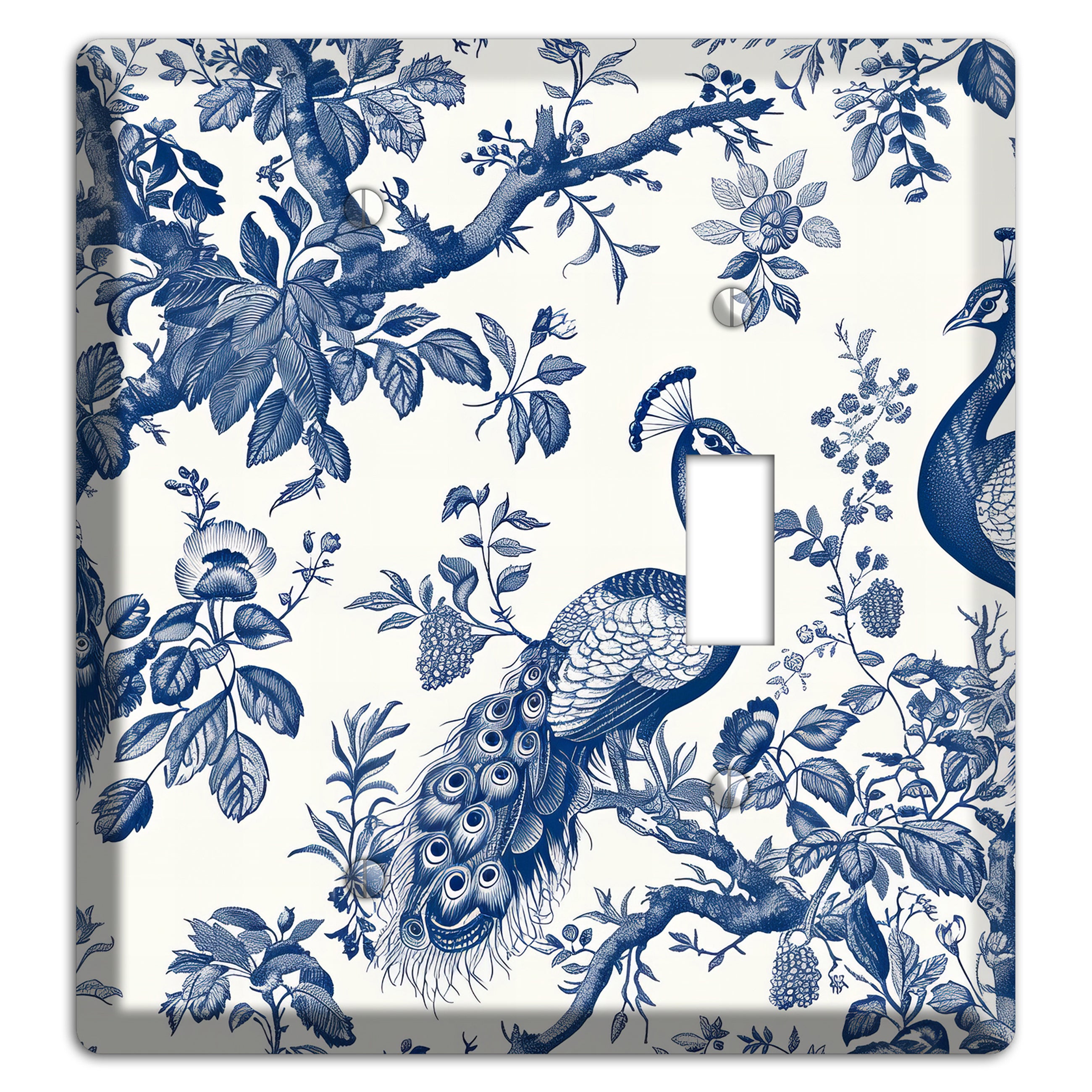Peacock & Branch Blank / Toggle Wallplate