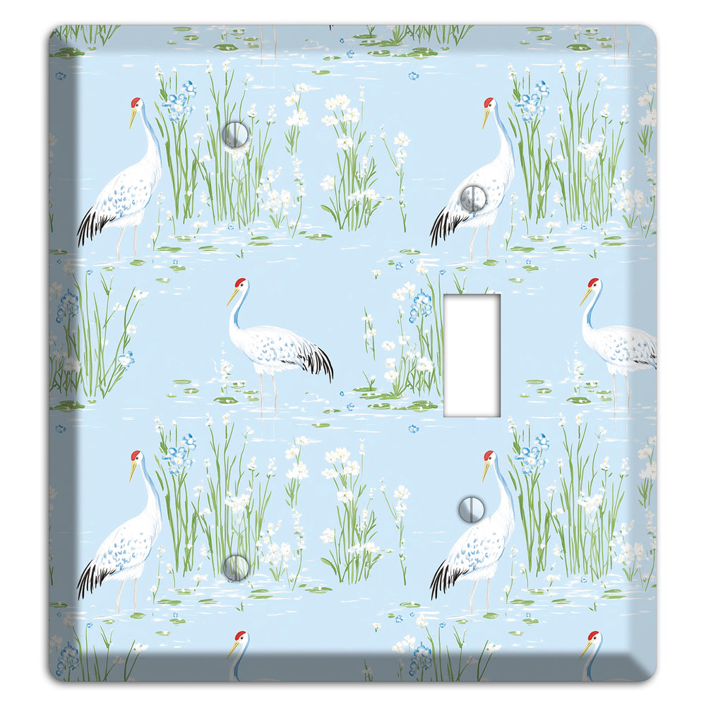 Azure Crane Sanctuary Blank / Toggle Wallplate