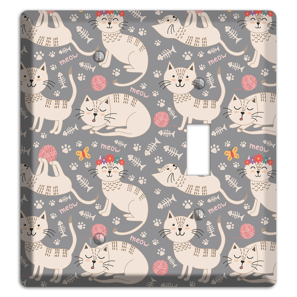 Meow Mix (Gray) Blank / Toggle Wallplate